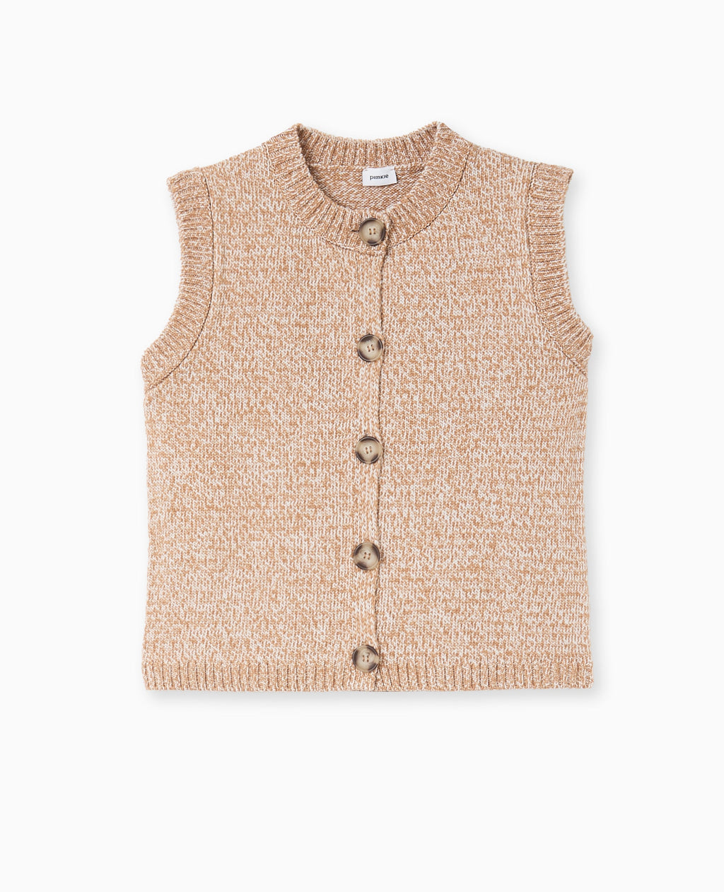 Gilet sans manches en maille moulinée