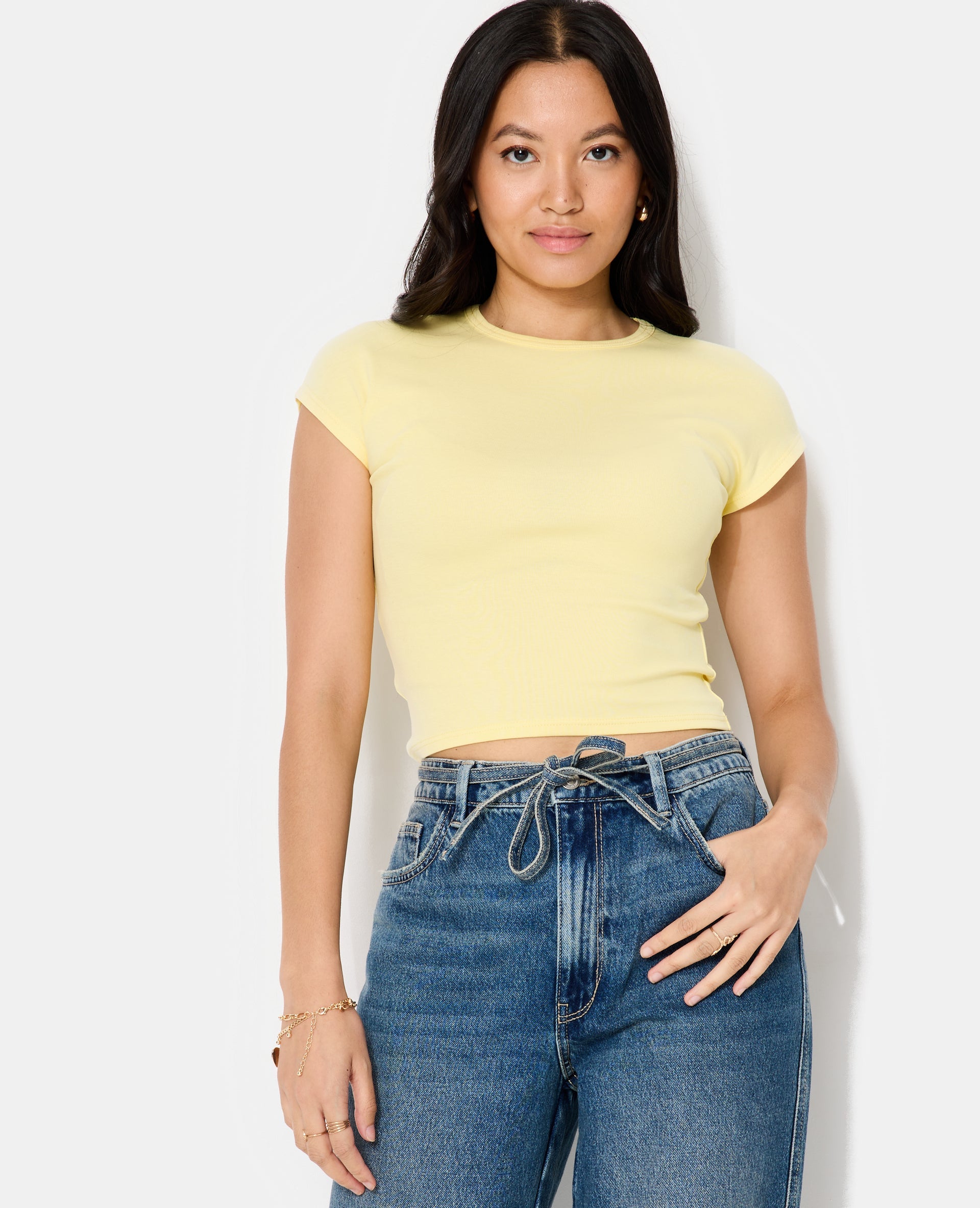 T-shirt ajusté manches raccourcies
