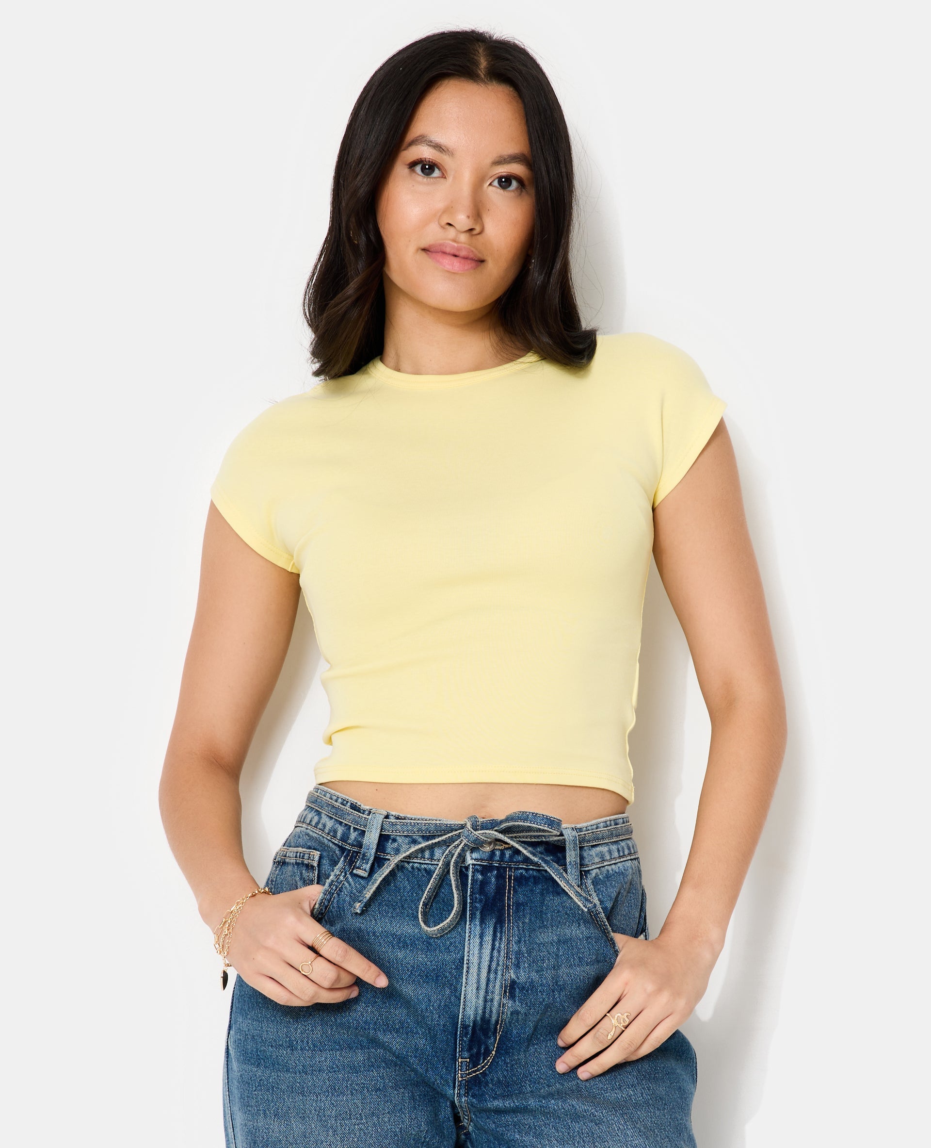 T-shirt ajusté manches raccourcies