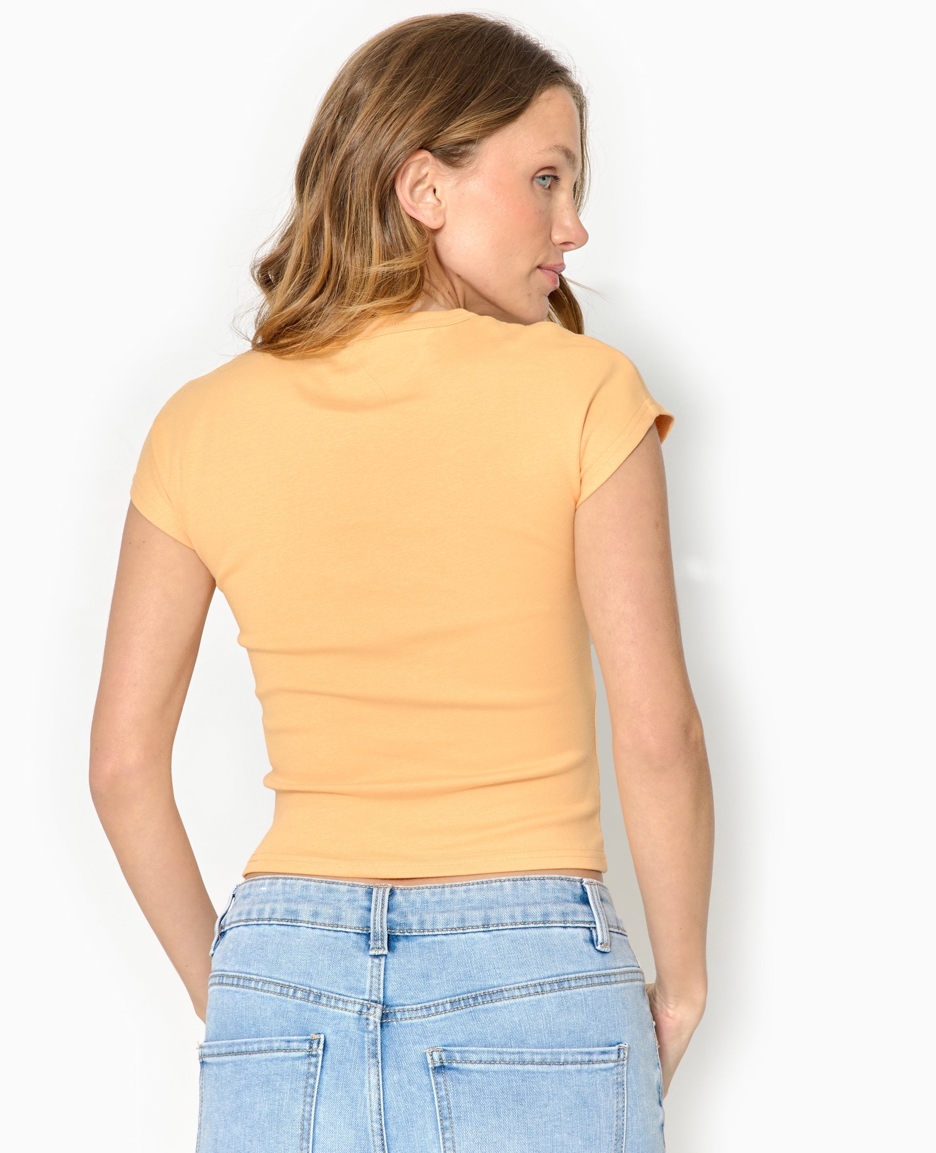 T-shirt ajusté manches raccourcies