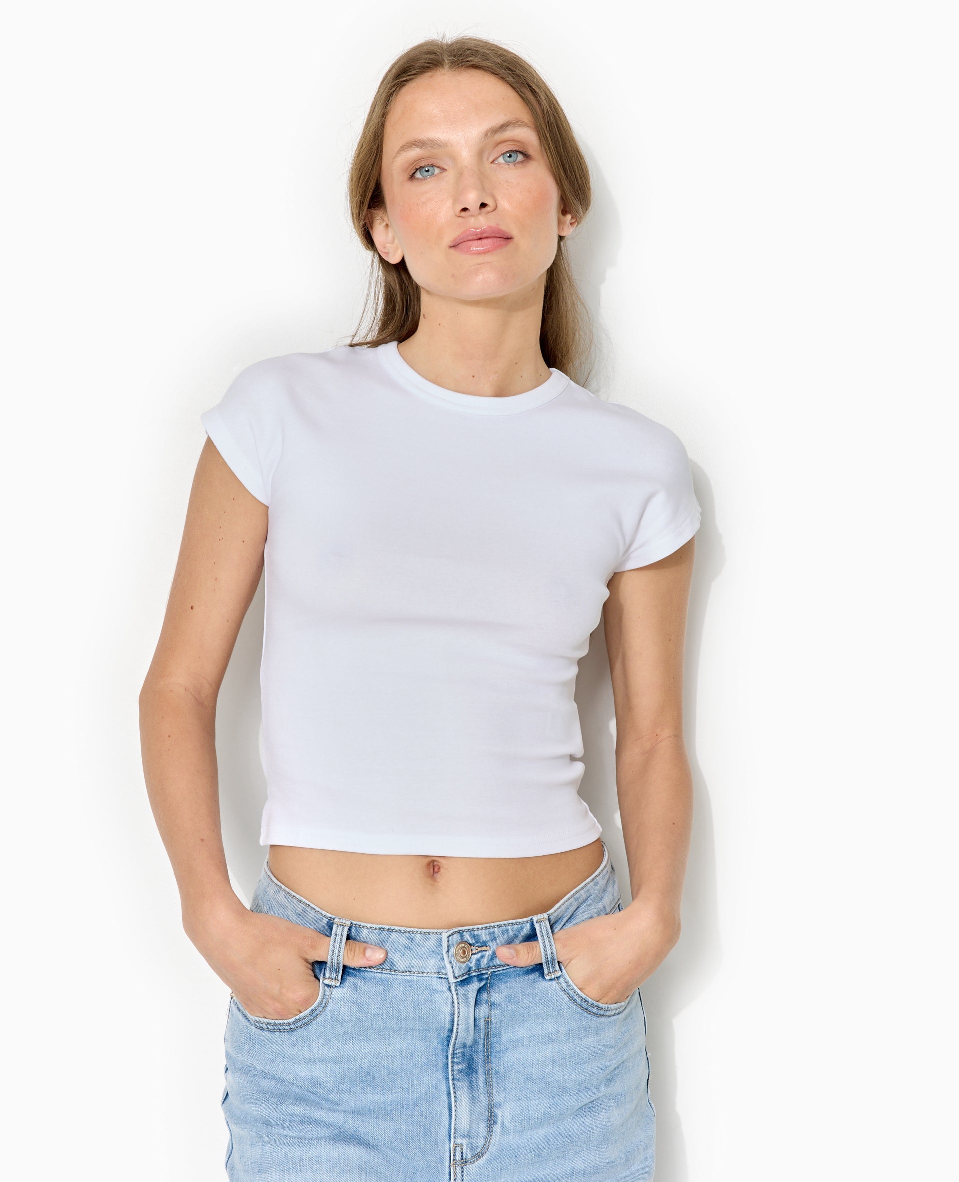 T-shirt ajusté manches raccourcies