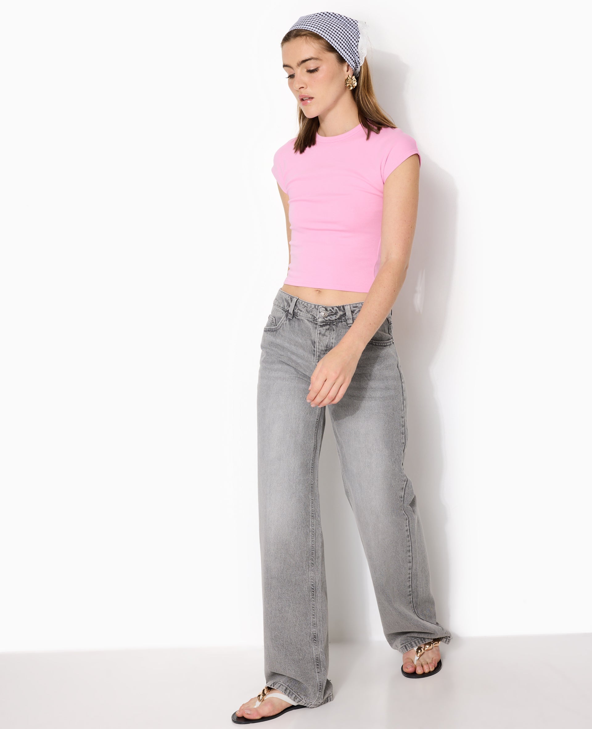 T-shirt ajusté manches raccourcies