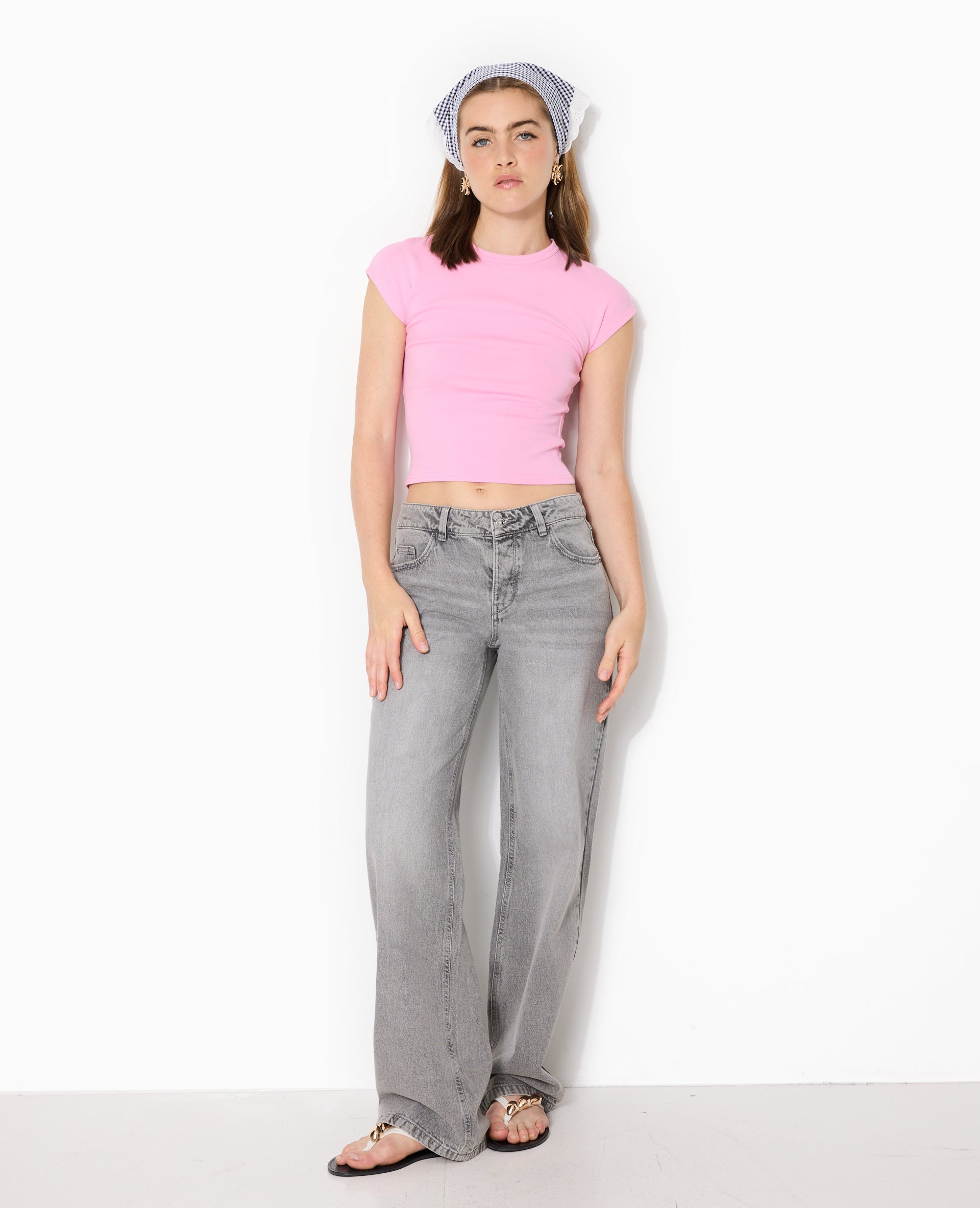T-shirt ajusté manches raccourcies