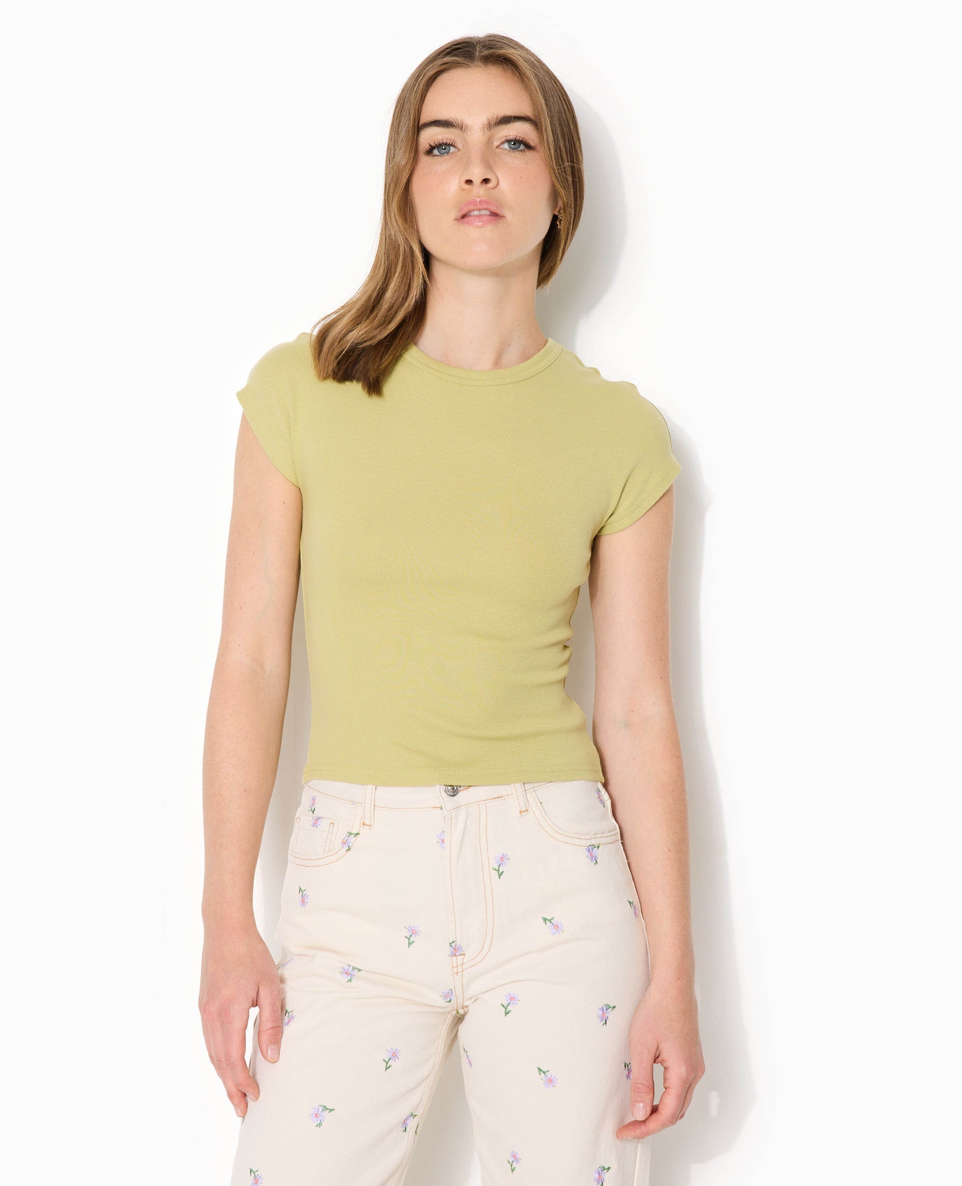 T-shirt ajusté manches raccourcies