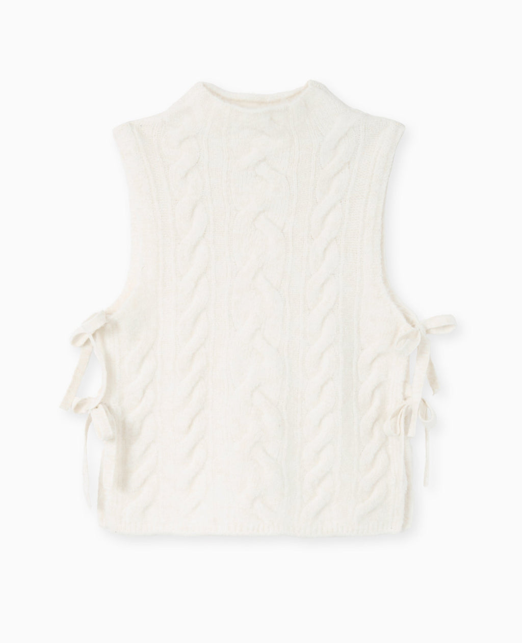 Pull sans manches avec nouettes sur les côtés