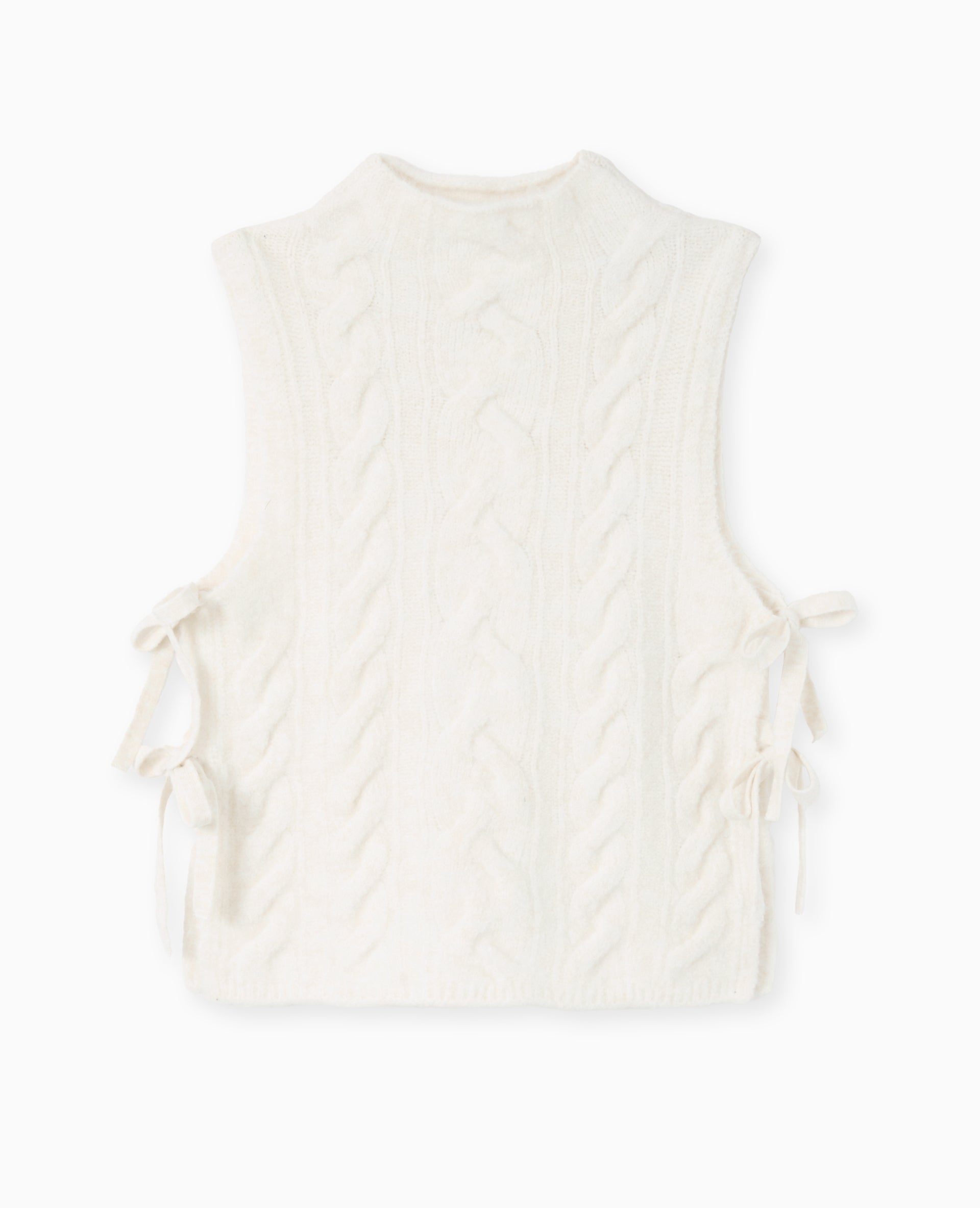 Pull sans manches avec nouettes sur les côtés