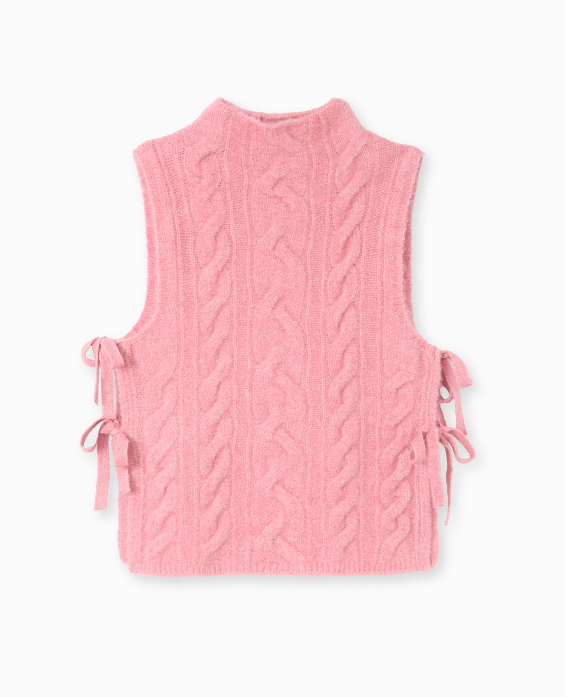 Pull sans manches avec nouettes sur les côtés