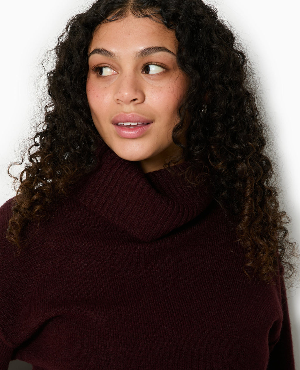 Pull col boule avec manches larges
