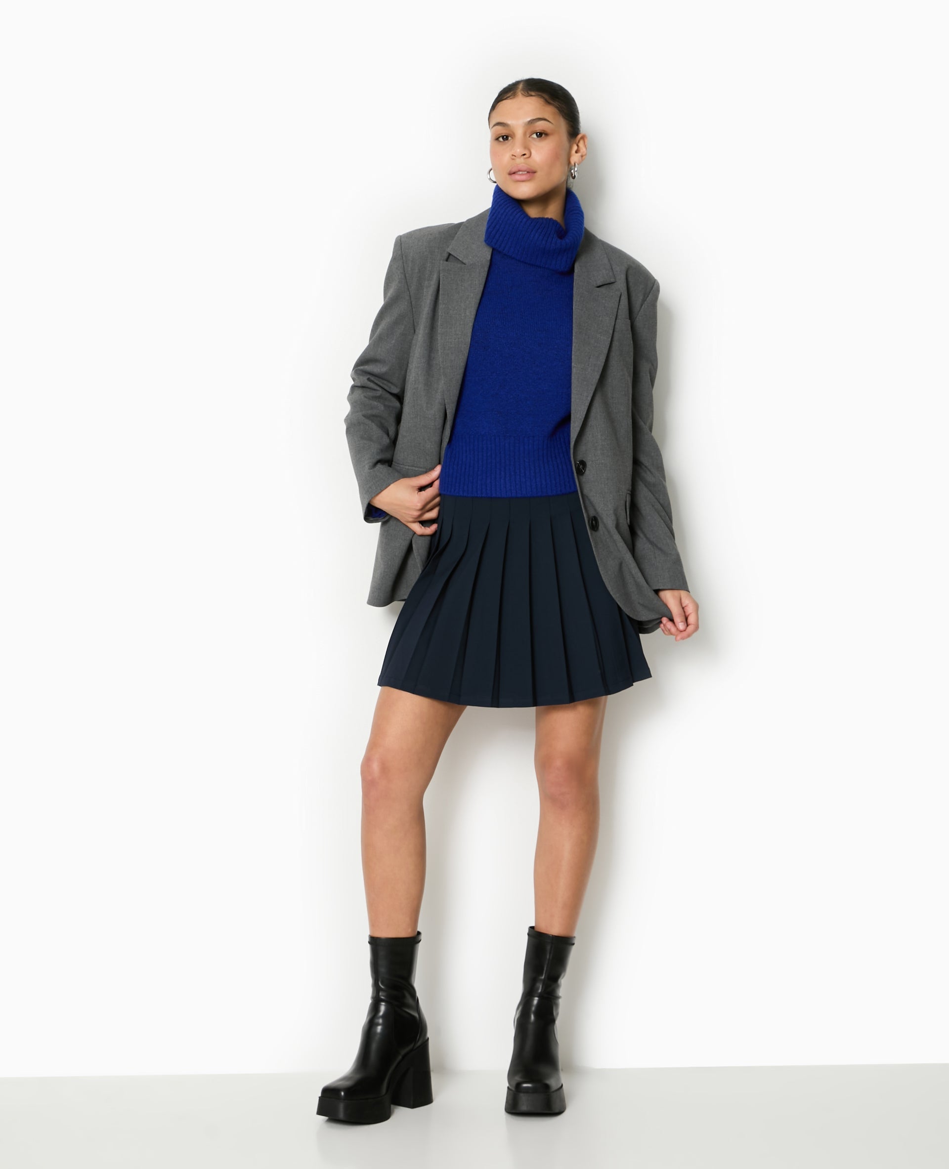 Pull col boule avec manches larges