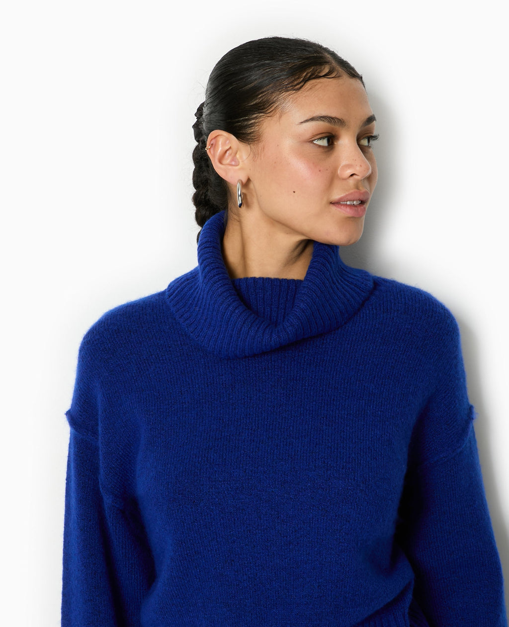 Pull col boule avec manches larges