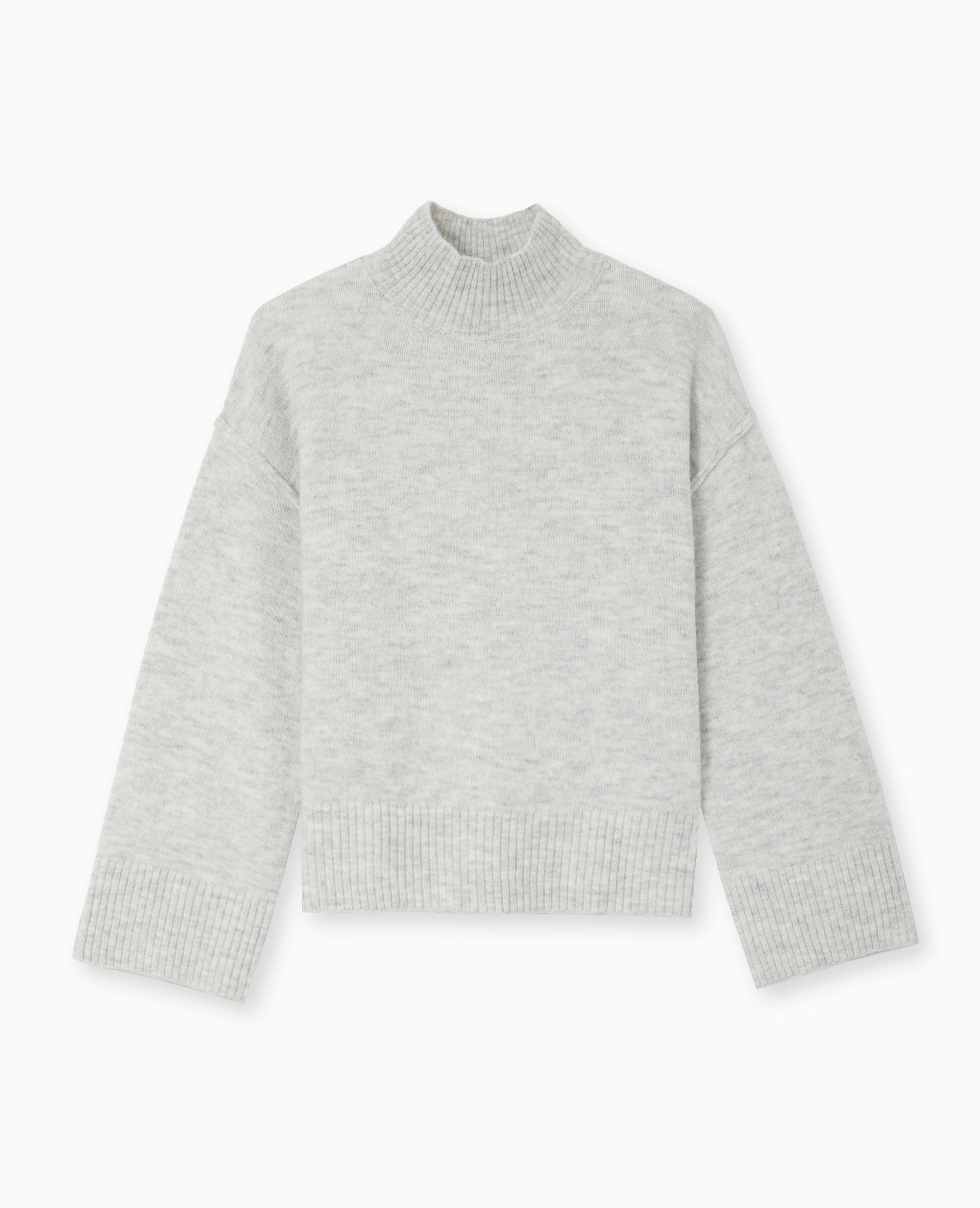 Pull col montant manches larges