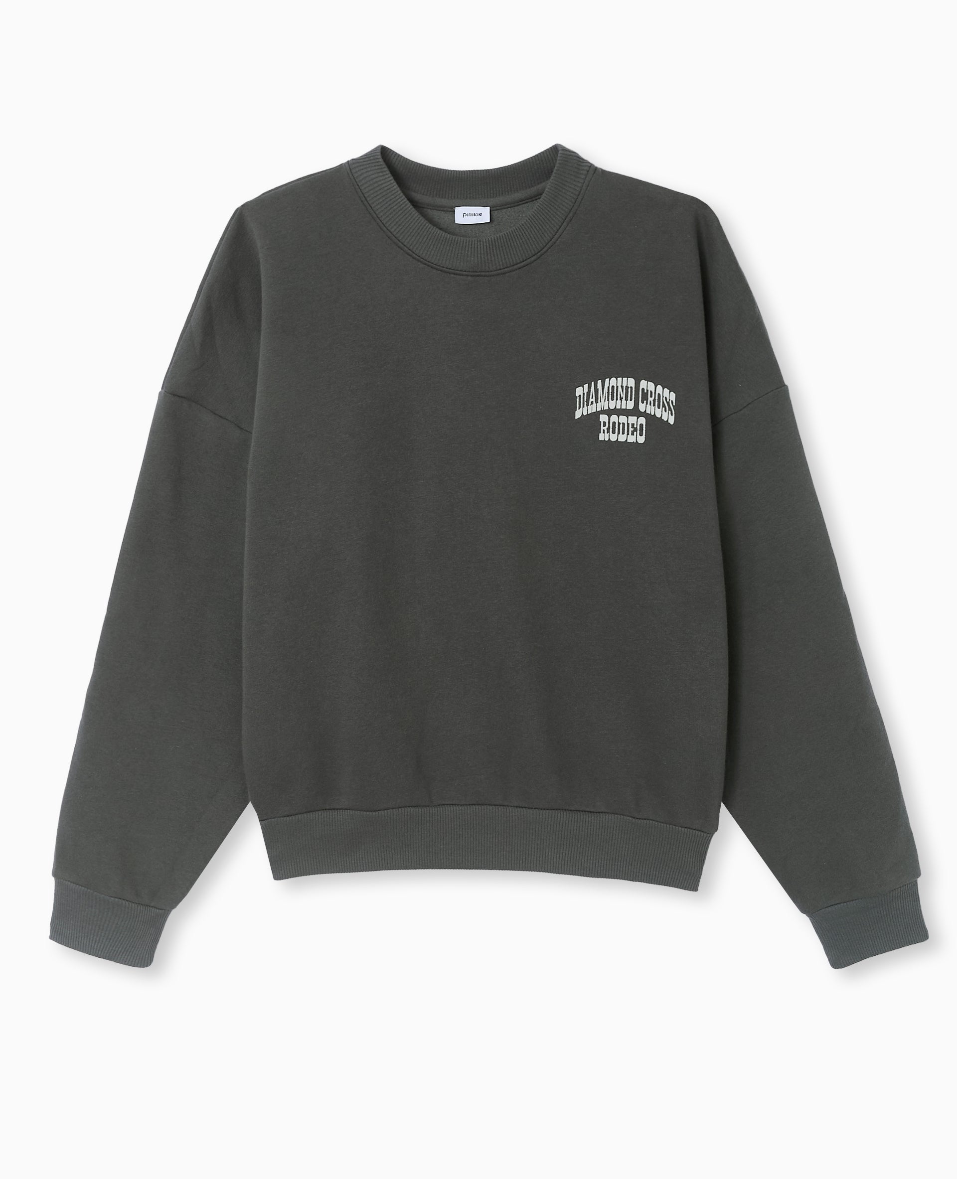 Sweat col rond avec print poitrine et dos