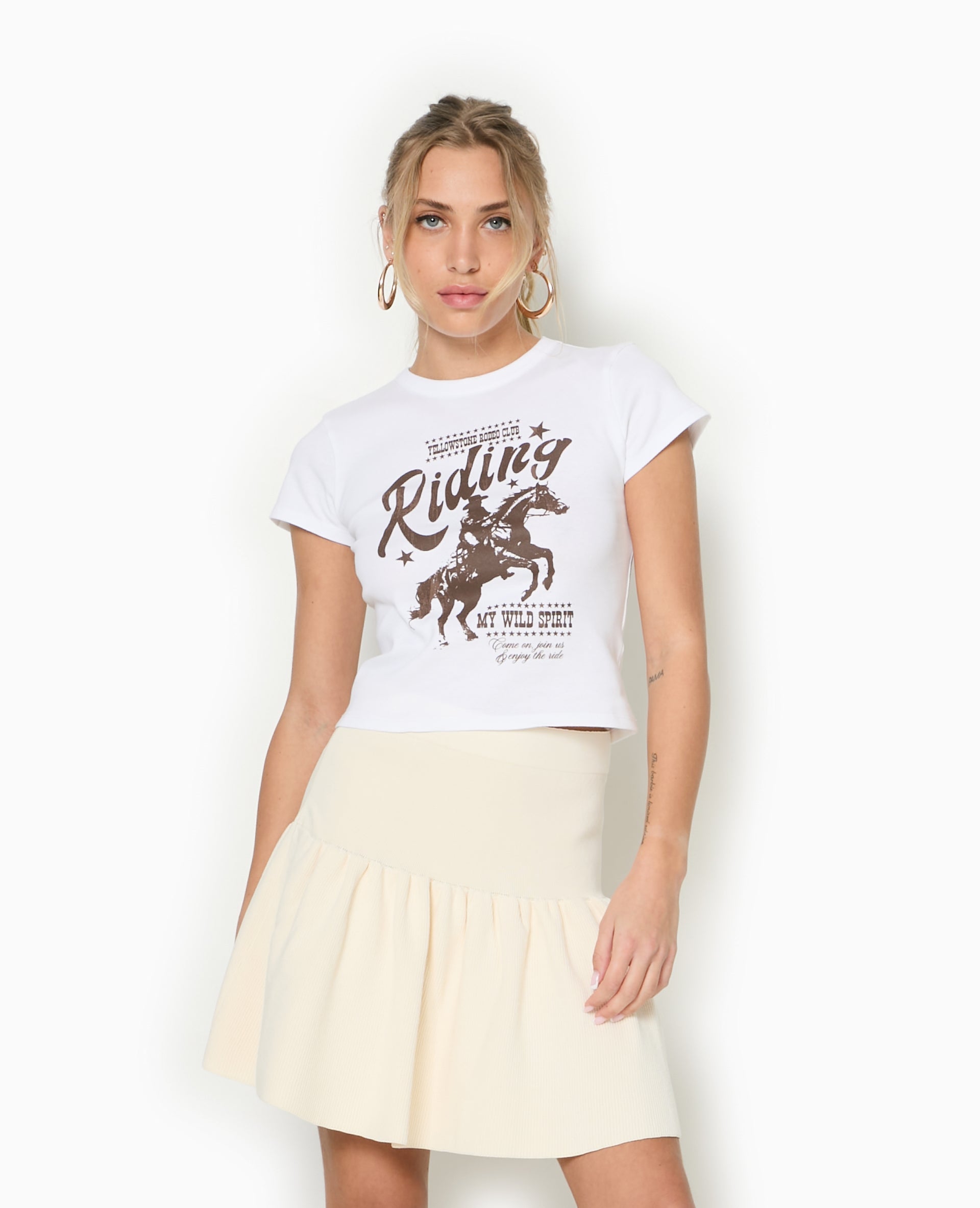 T-shirt ajusté avec print
