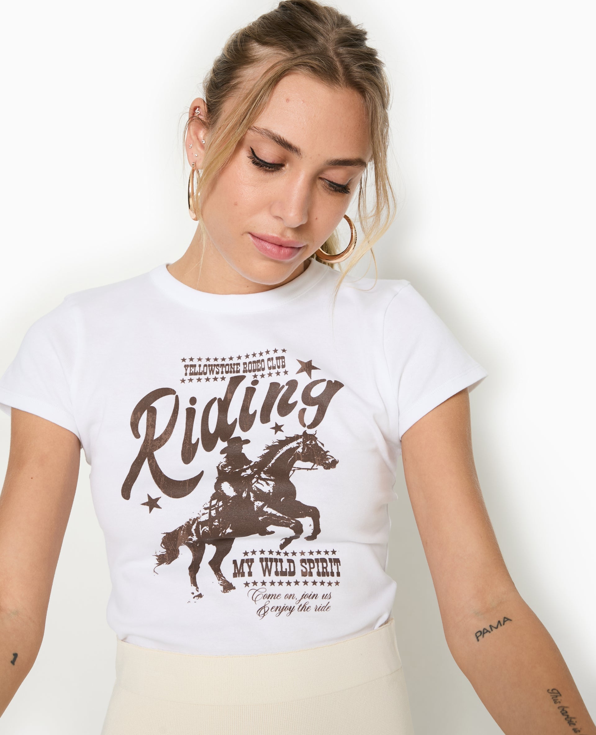 T-shirt ajusté avec print