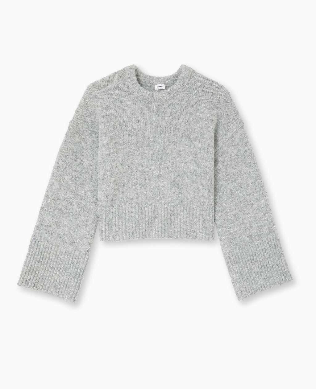 Pull court en maille douce et poilue