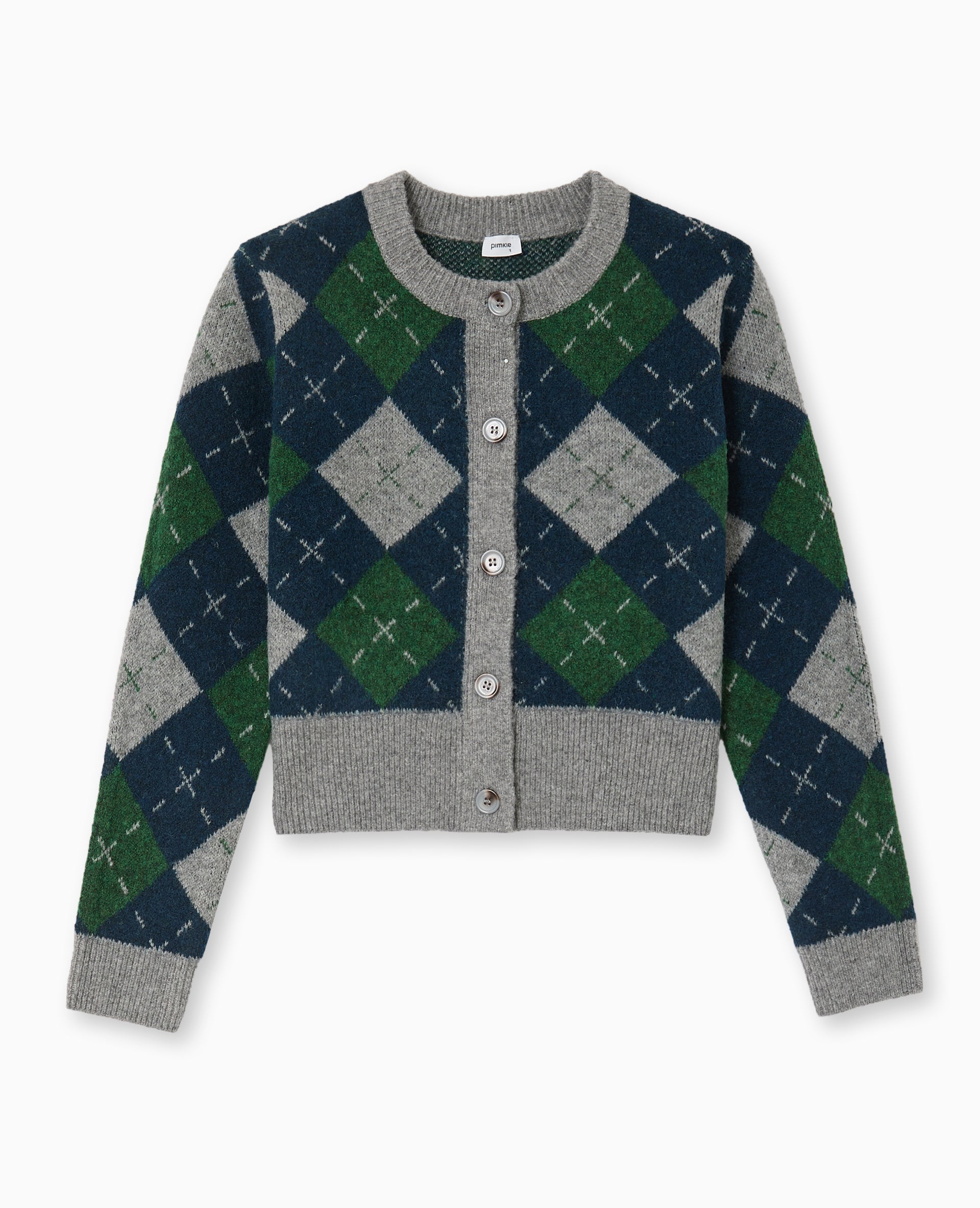 Gilet court motif losanges