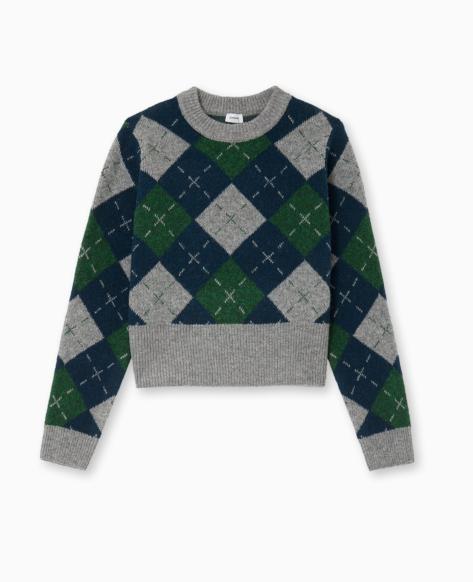 Pull court motif losanges