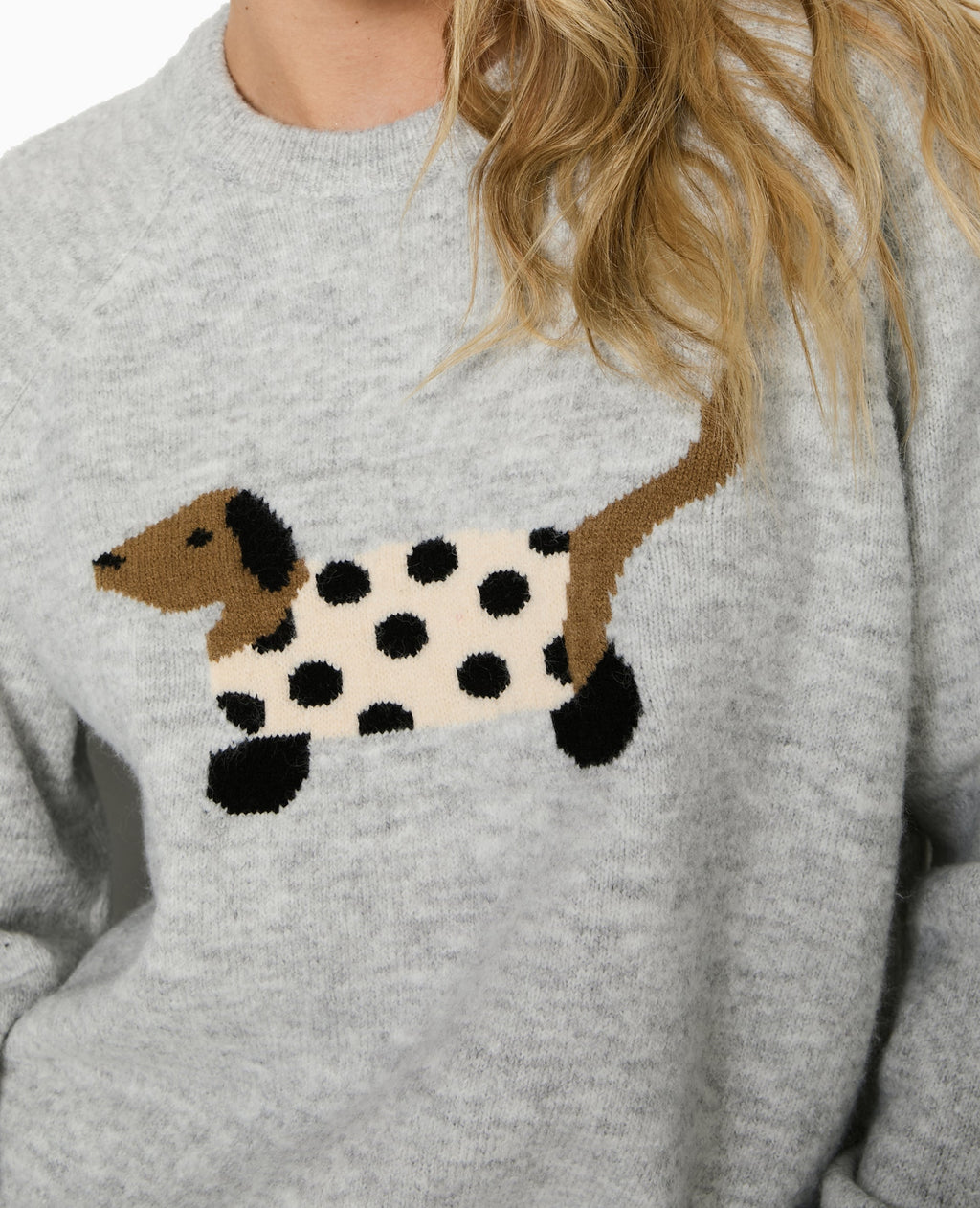 Pull en maille avec chien
