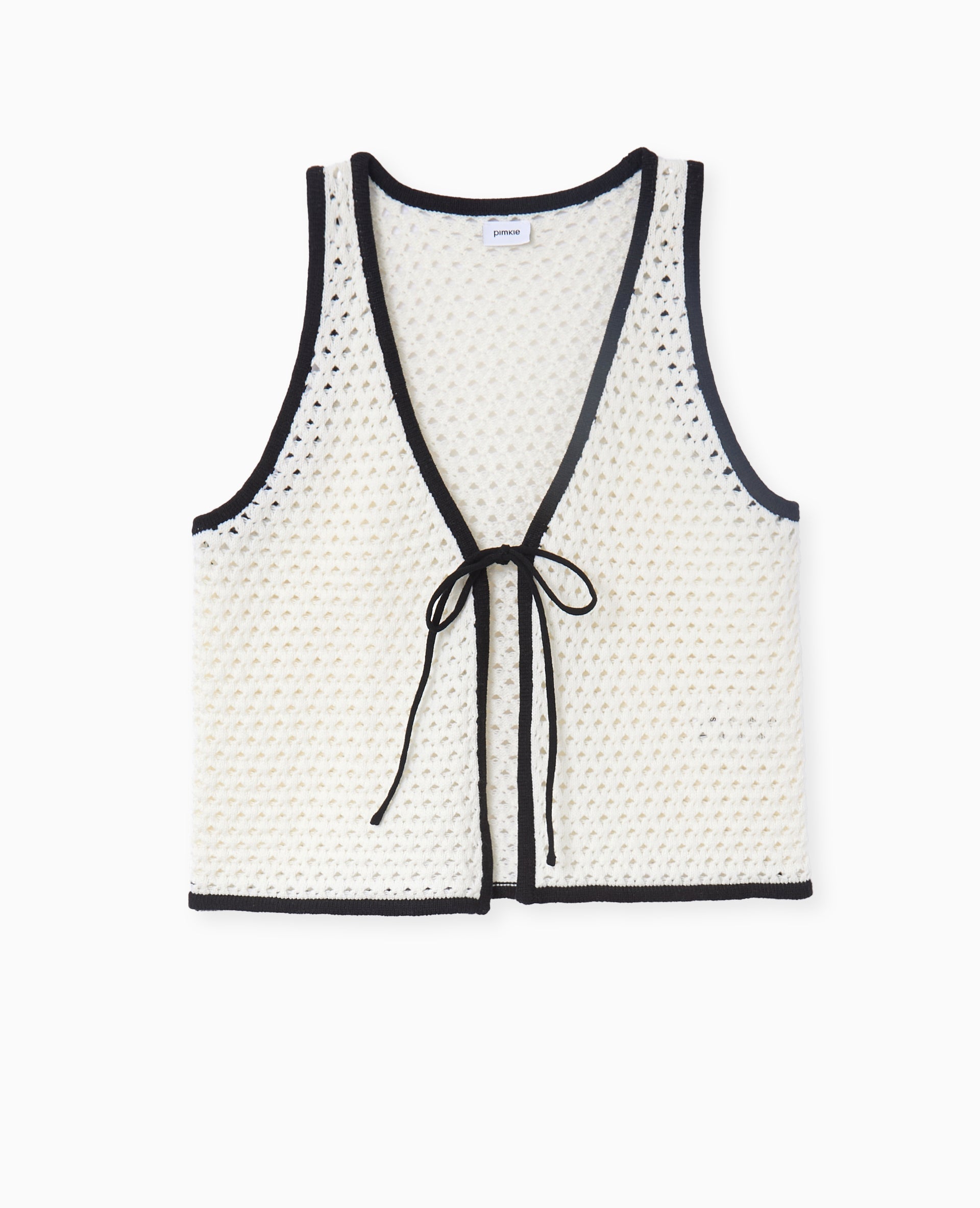 Gilet sans manches en crochet avec nouette