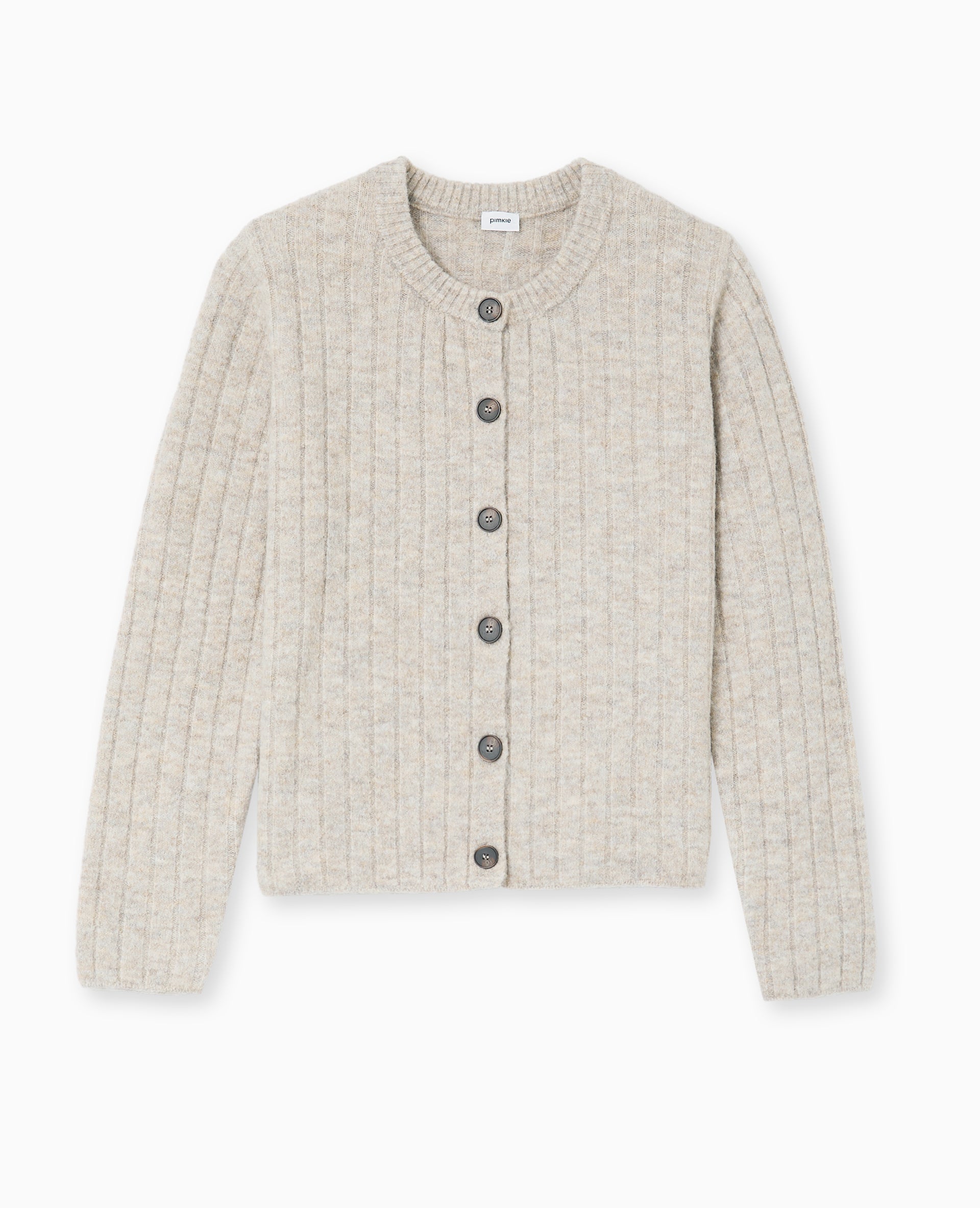Gilet en maille côtes plates