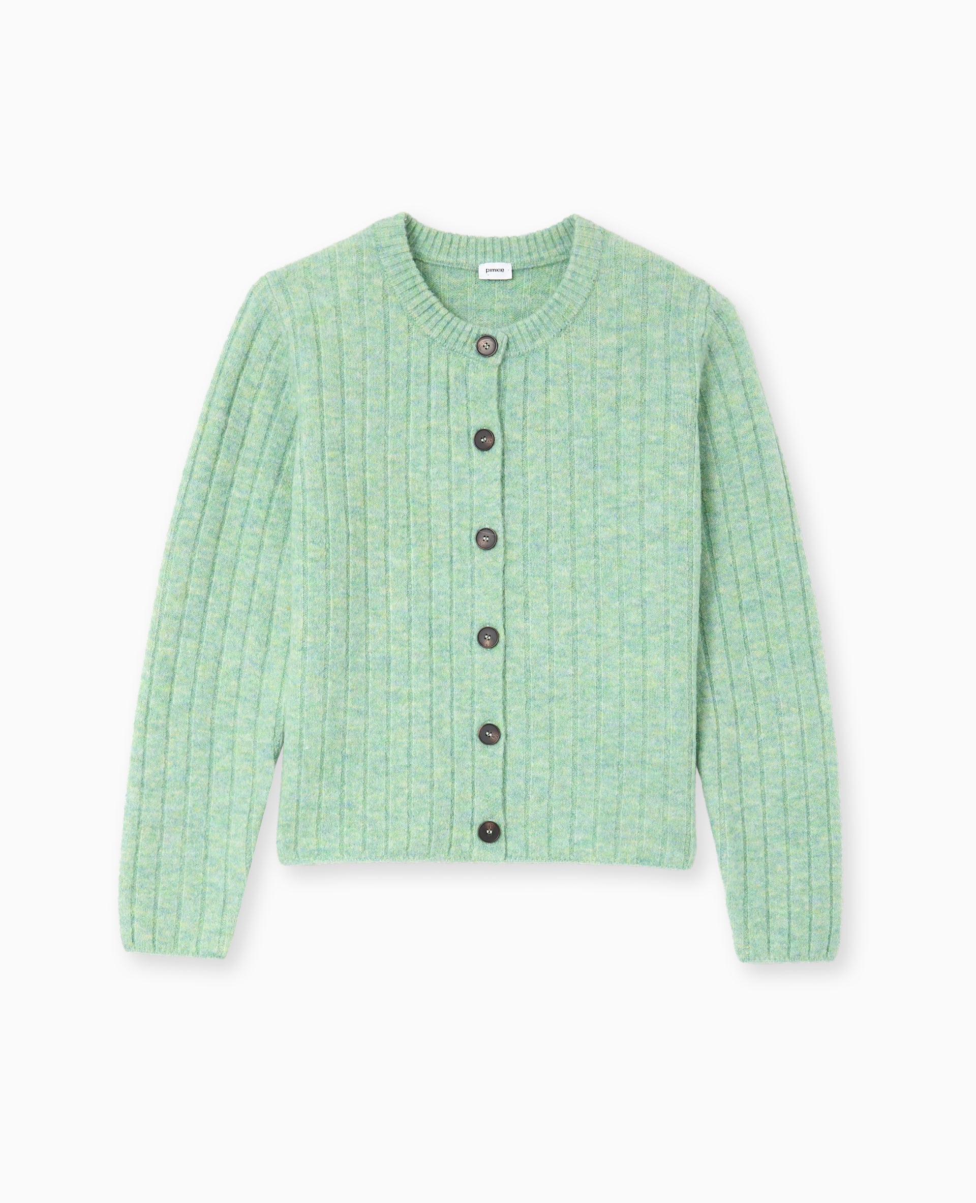 Gilet en maille côtes plates