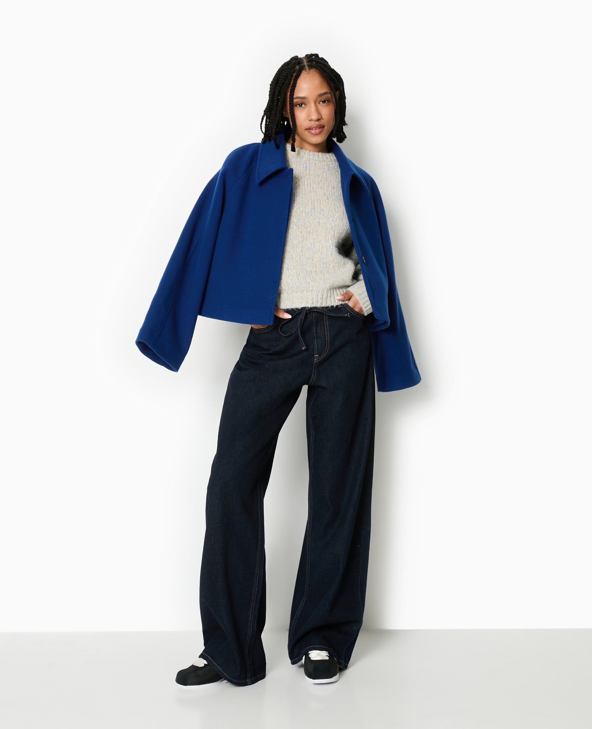 Pull col rond en grosse maille