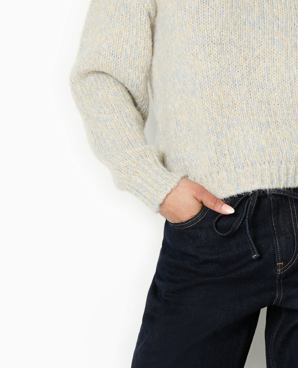 Pull col rond en grosse maille