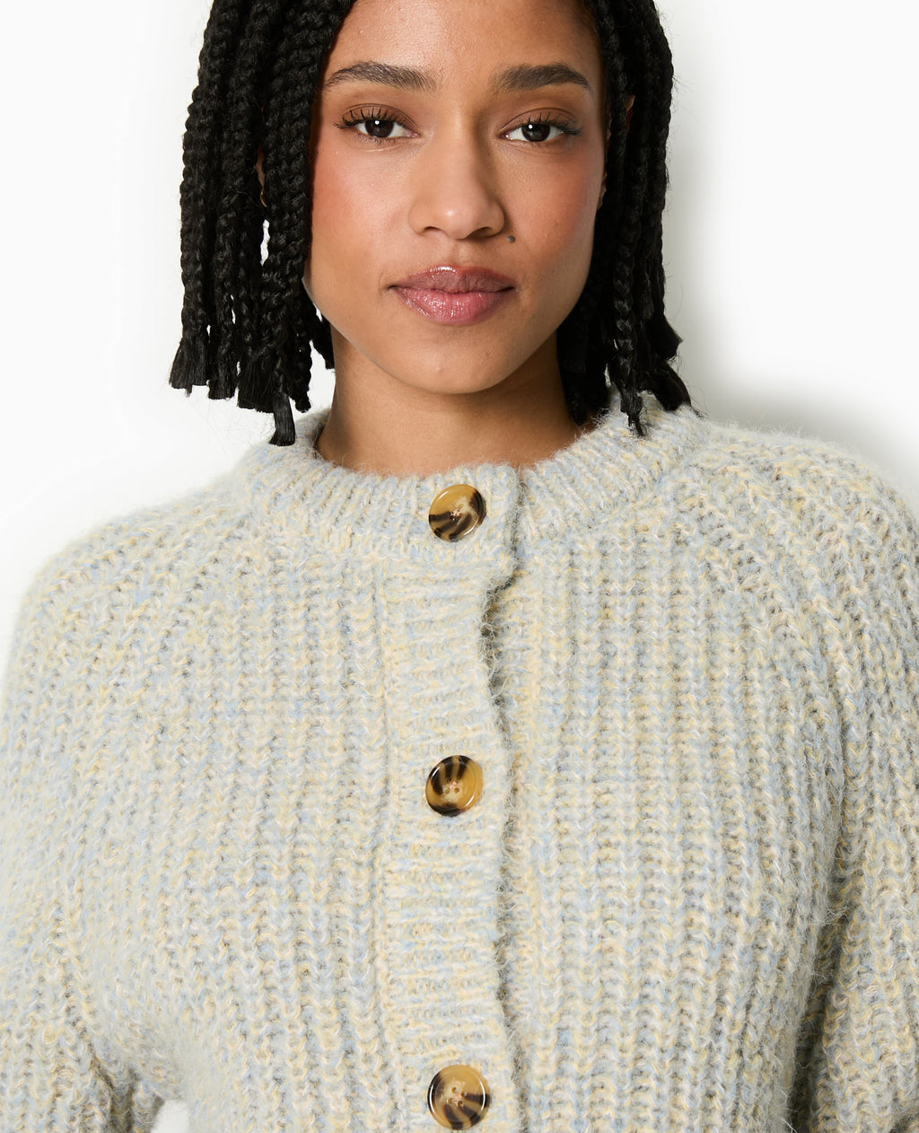 Gilet grosse maille moulinée