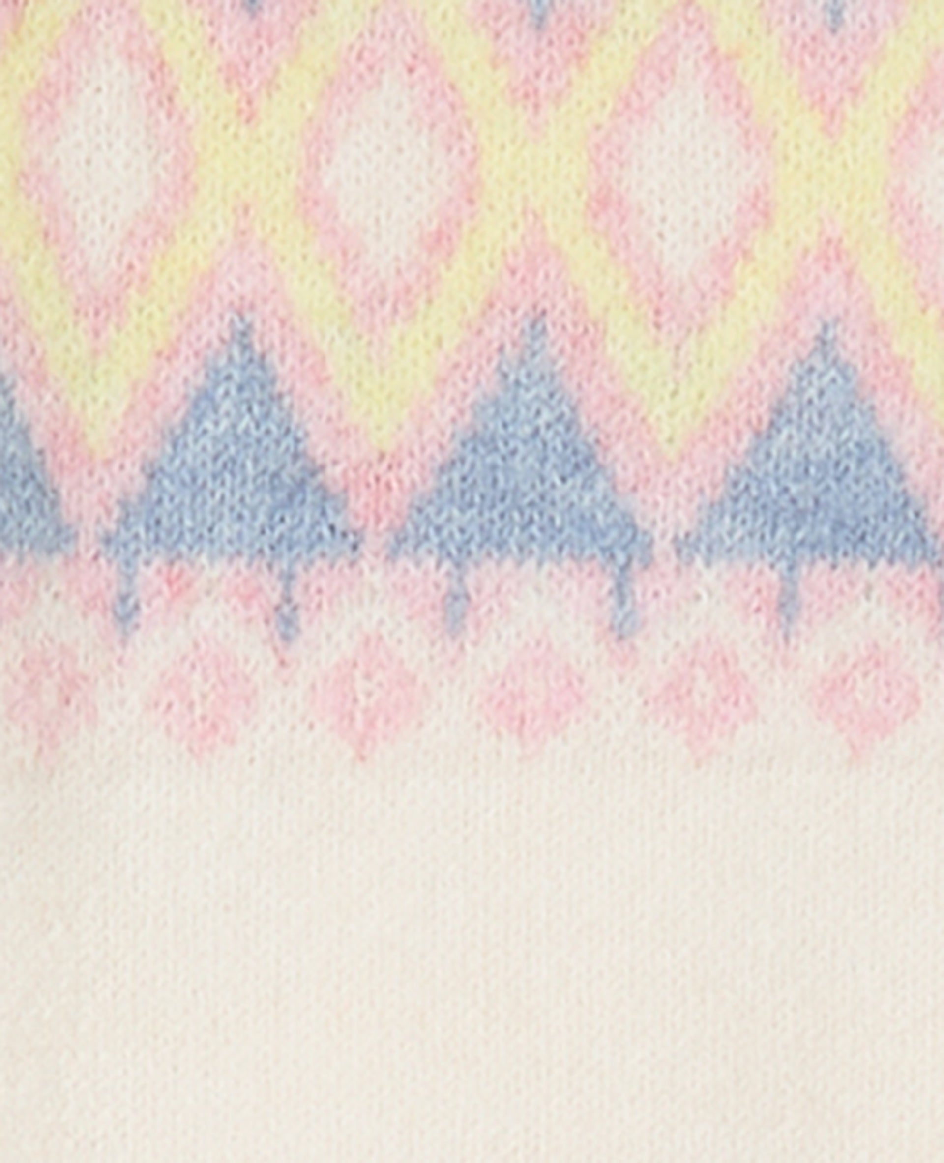 Pull col rond motif jacquard