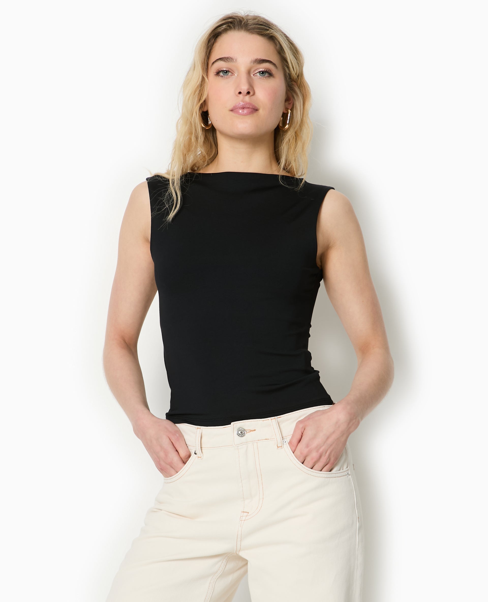 Top encolure bateau