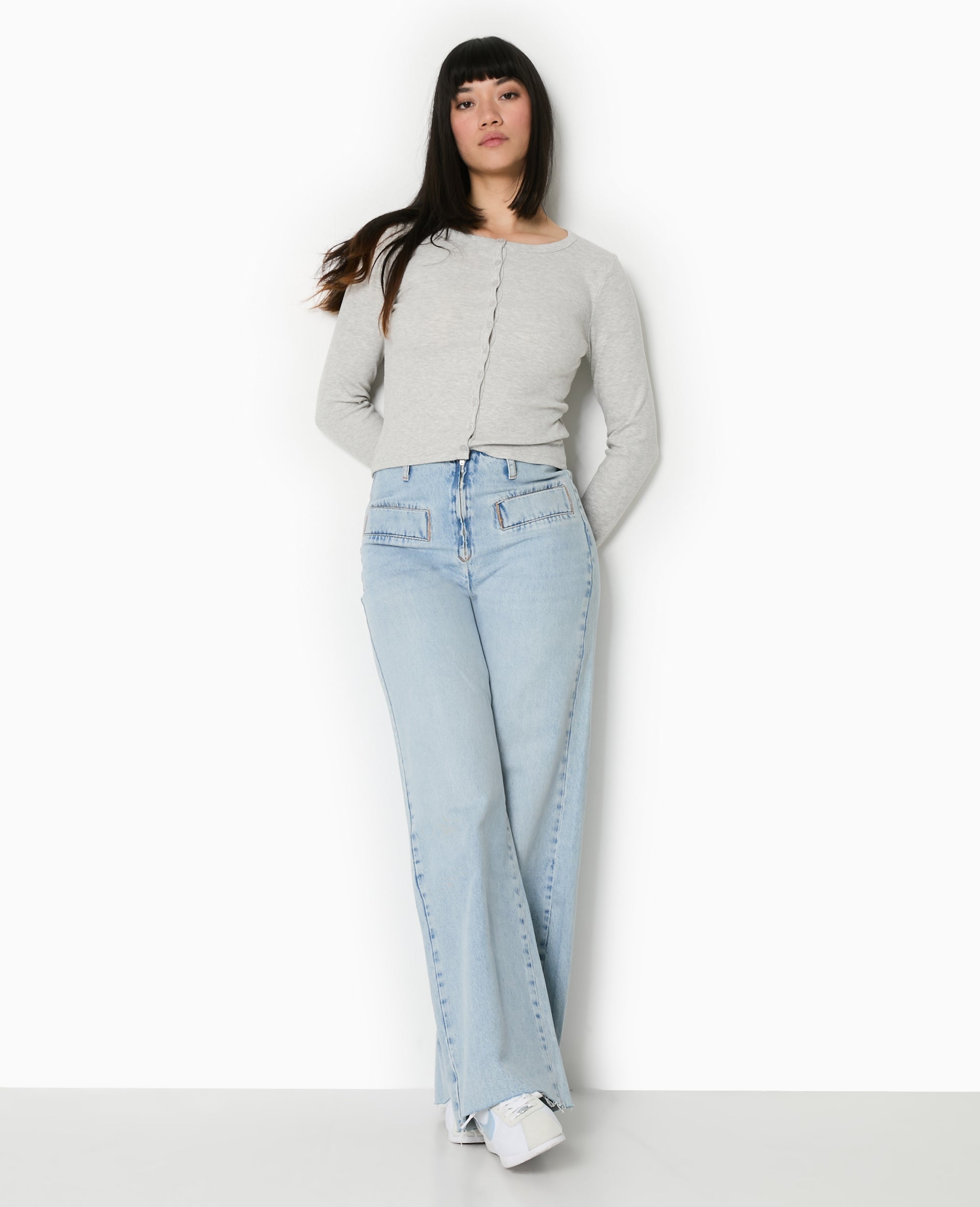 T-shirt gilet en maille côtelée