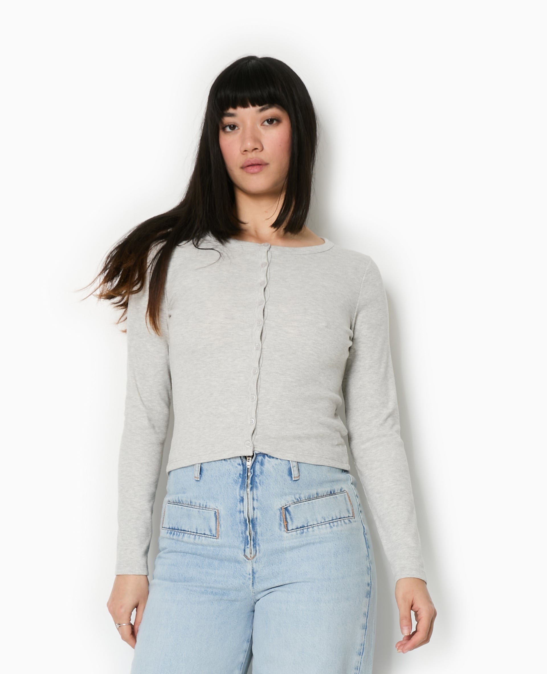T-shirt gilet en maille côtelée