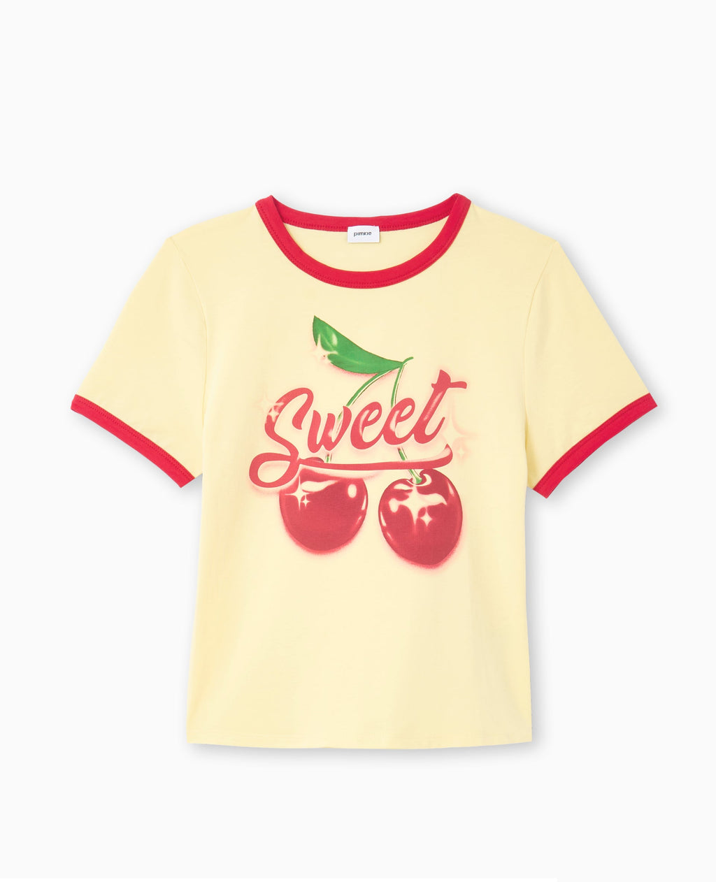 T-shirt ajusté avec bords contrastés