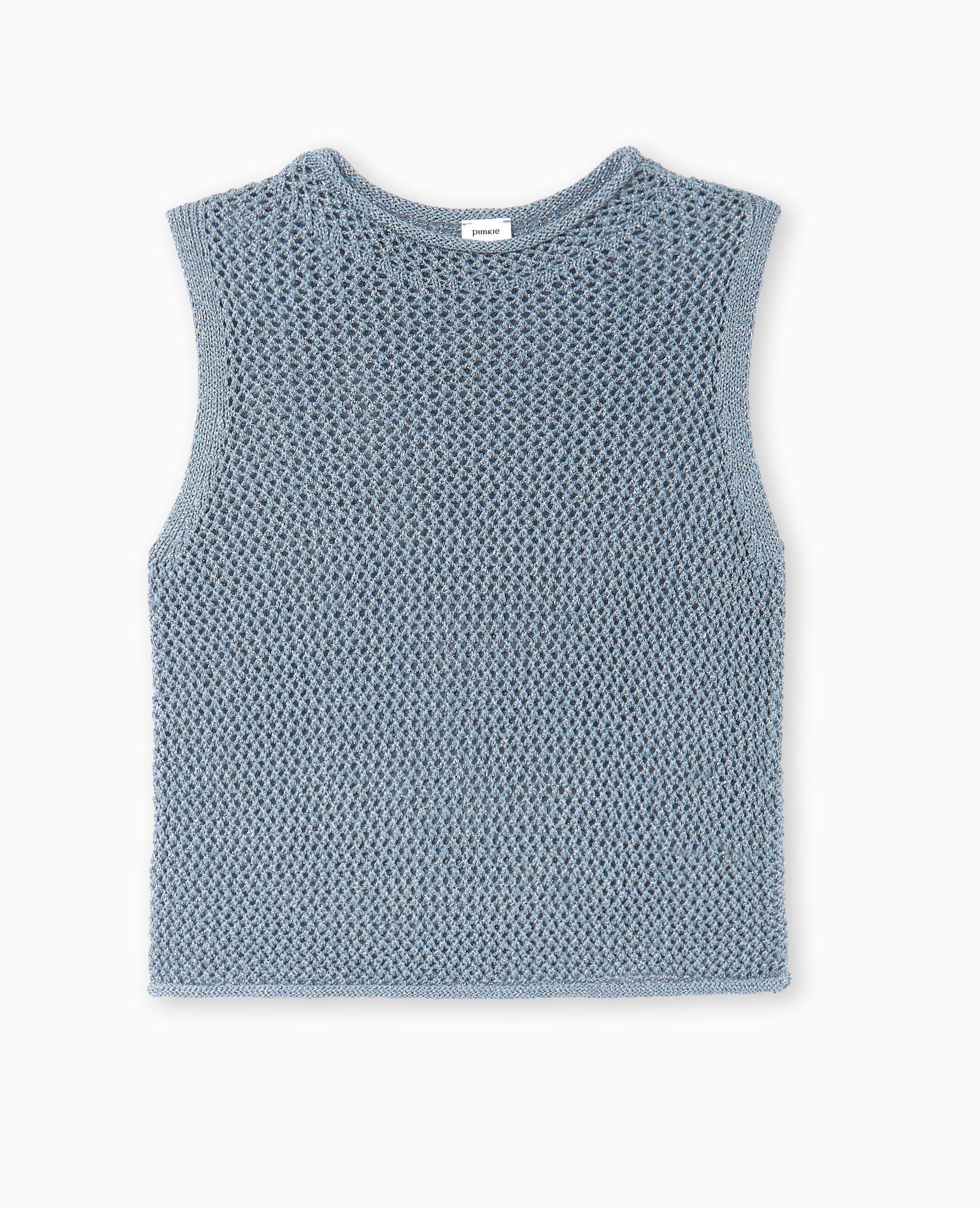 Top sans manches avec fils lurex