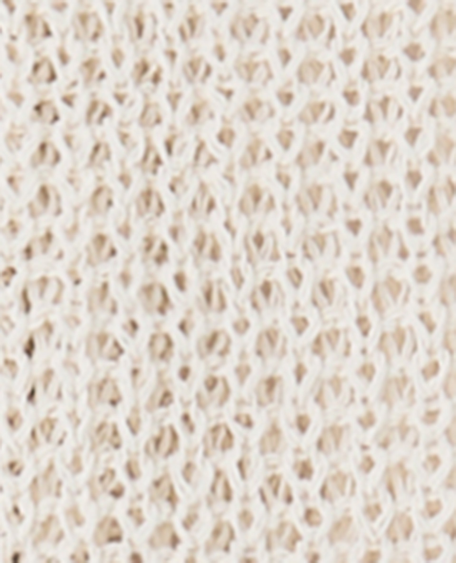 Gilet court en maille ajourée avec boutons bijoux