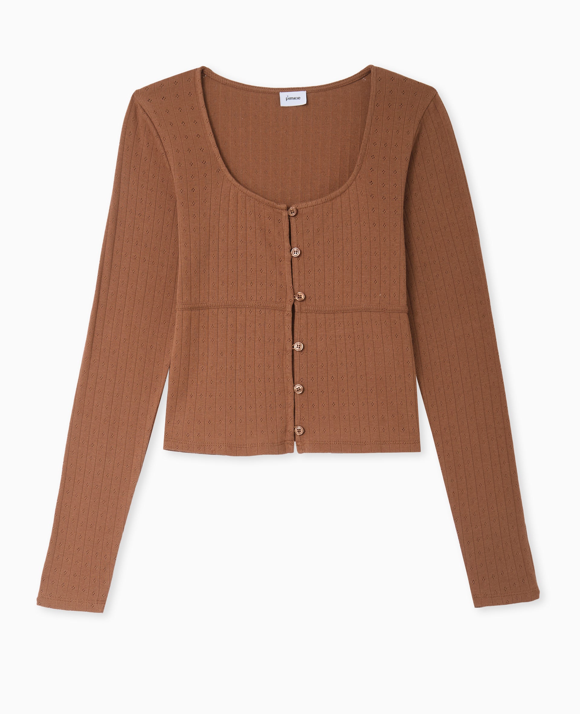 Top cardigan en maille fantaisie