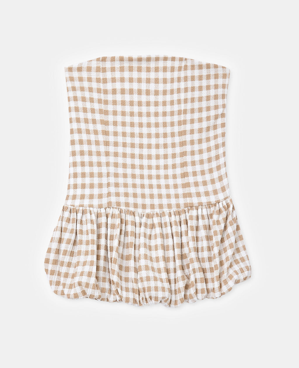 Top bustier avec base balloon motif vichy