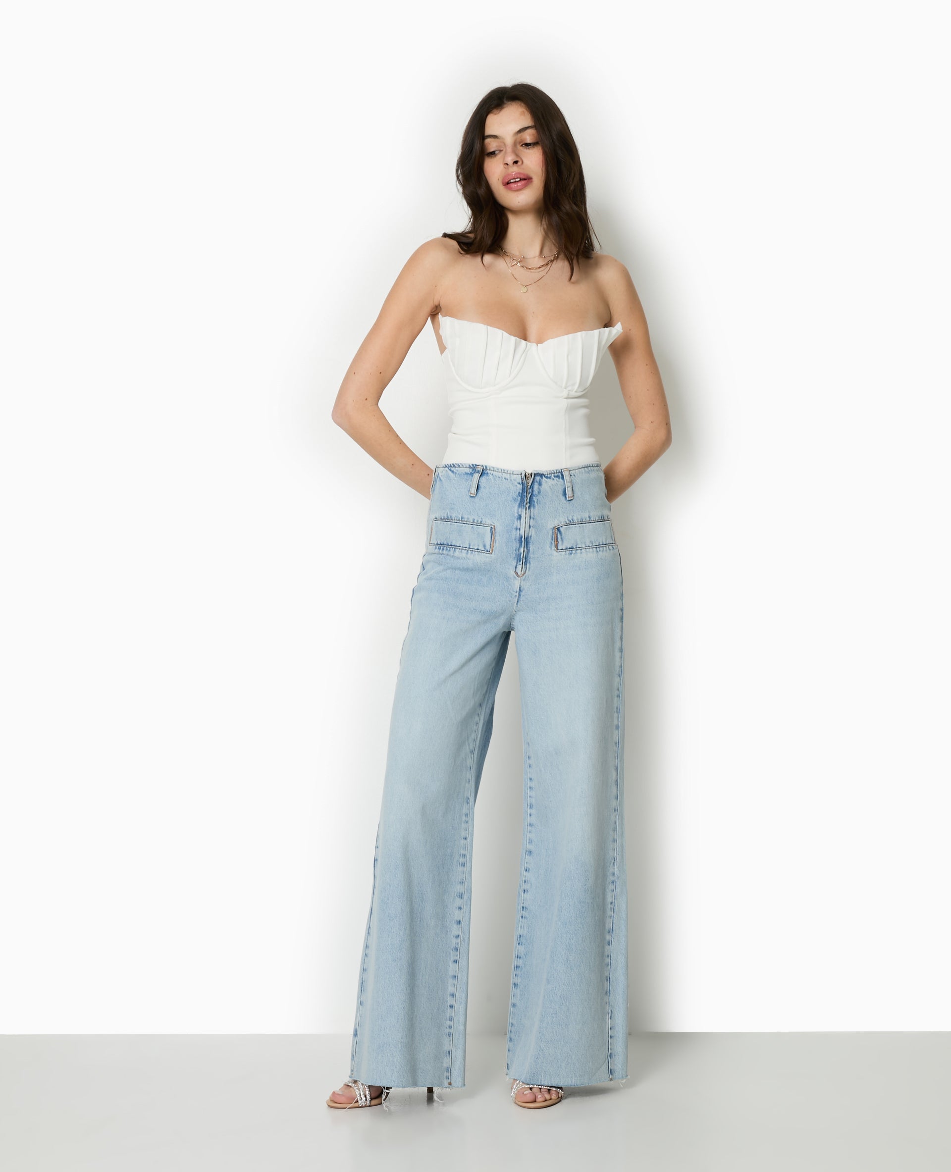Top bustier avec balconnets coquillages
