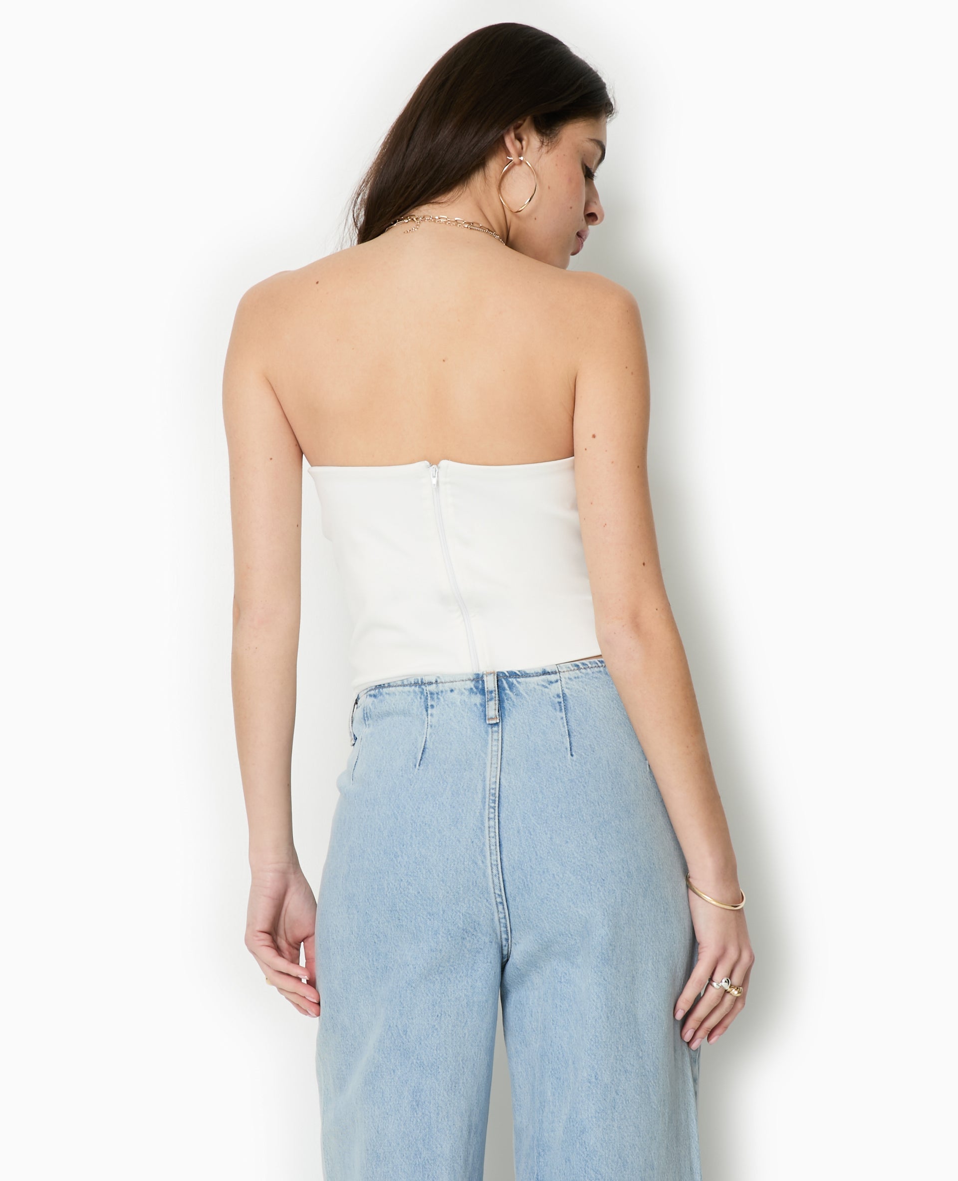 Top bustier avec balconnets coquillages