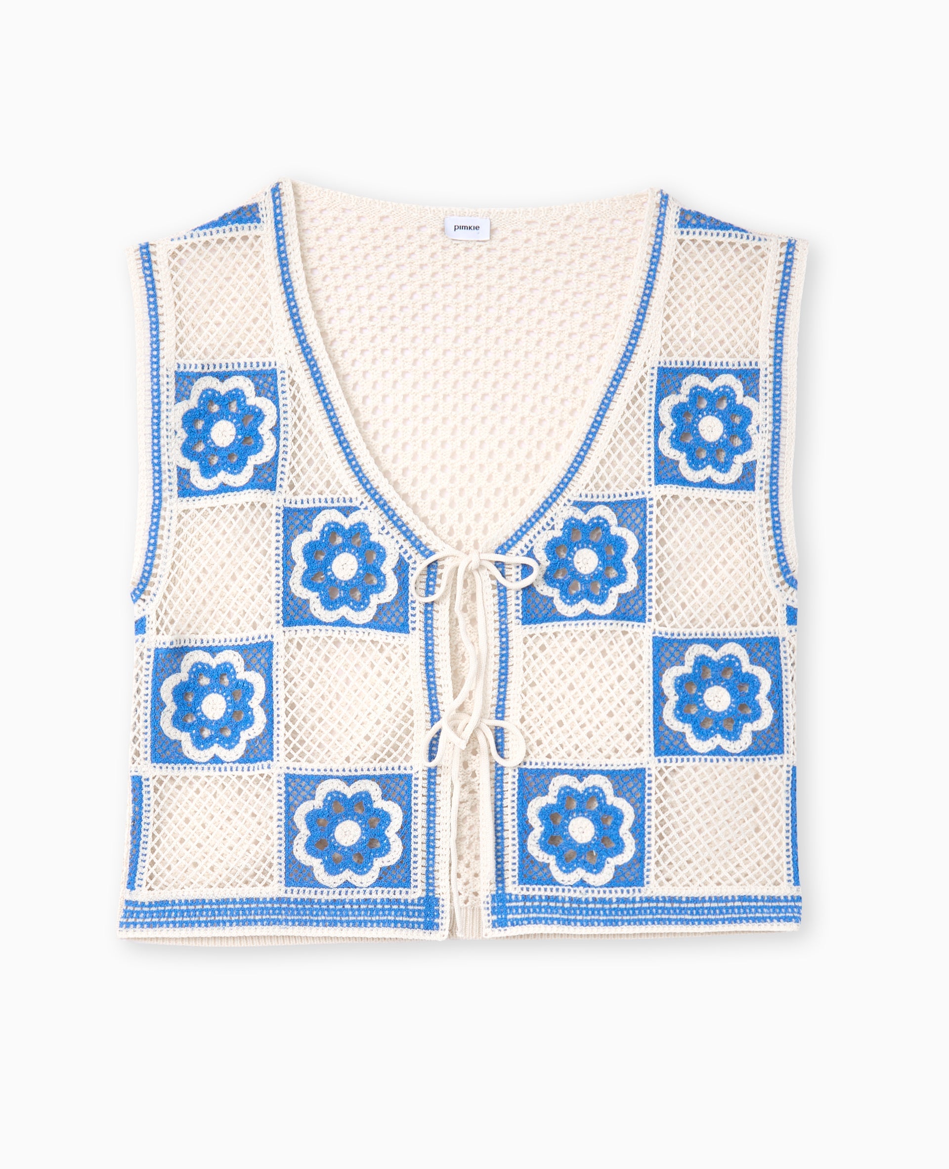 Top gilet sans manches en crochet