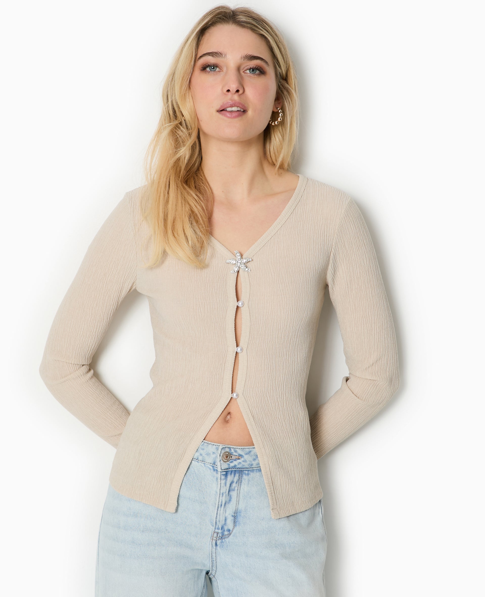 T-shirt manches longues effet gilet