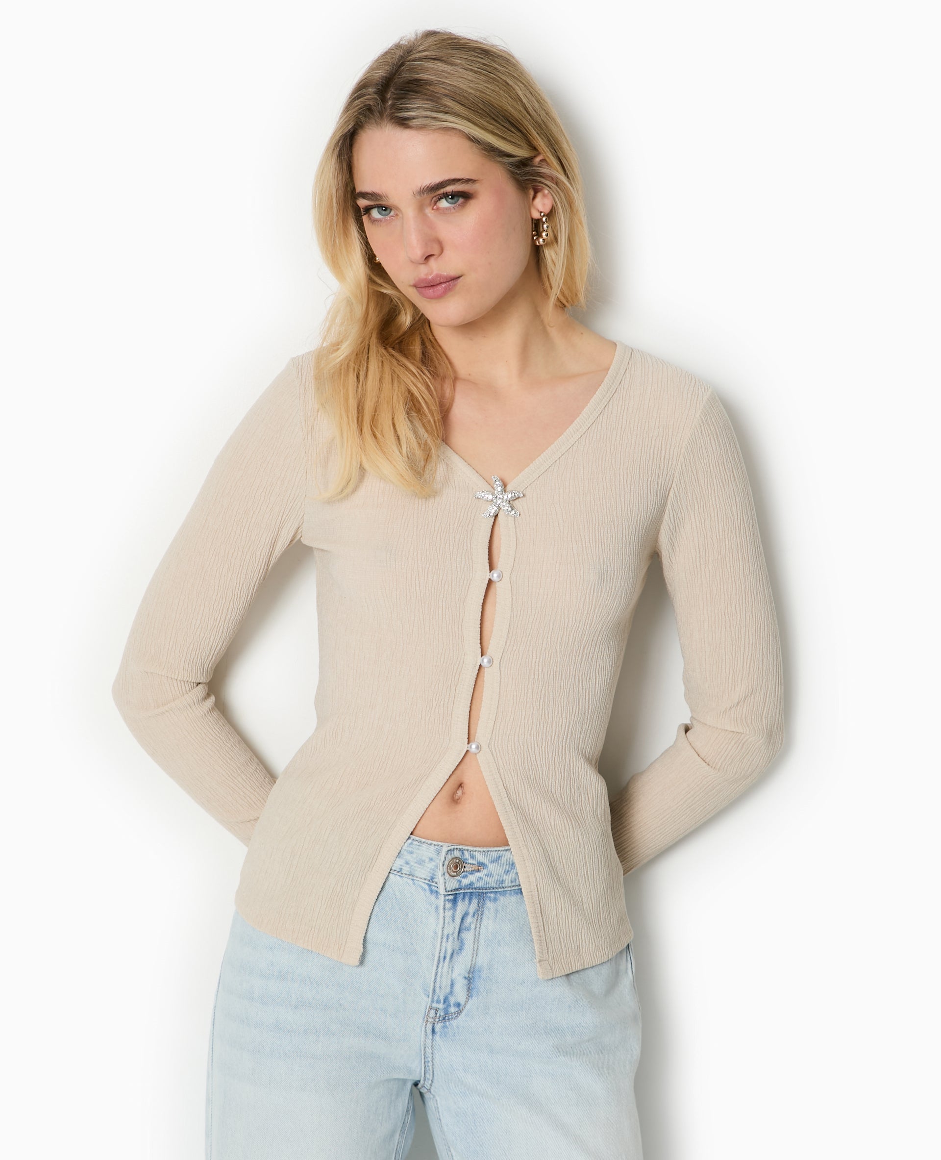 T-shirt manches longues effet gilet