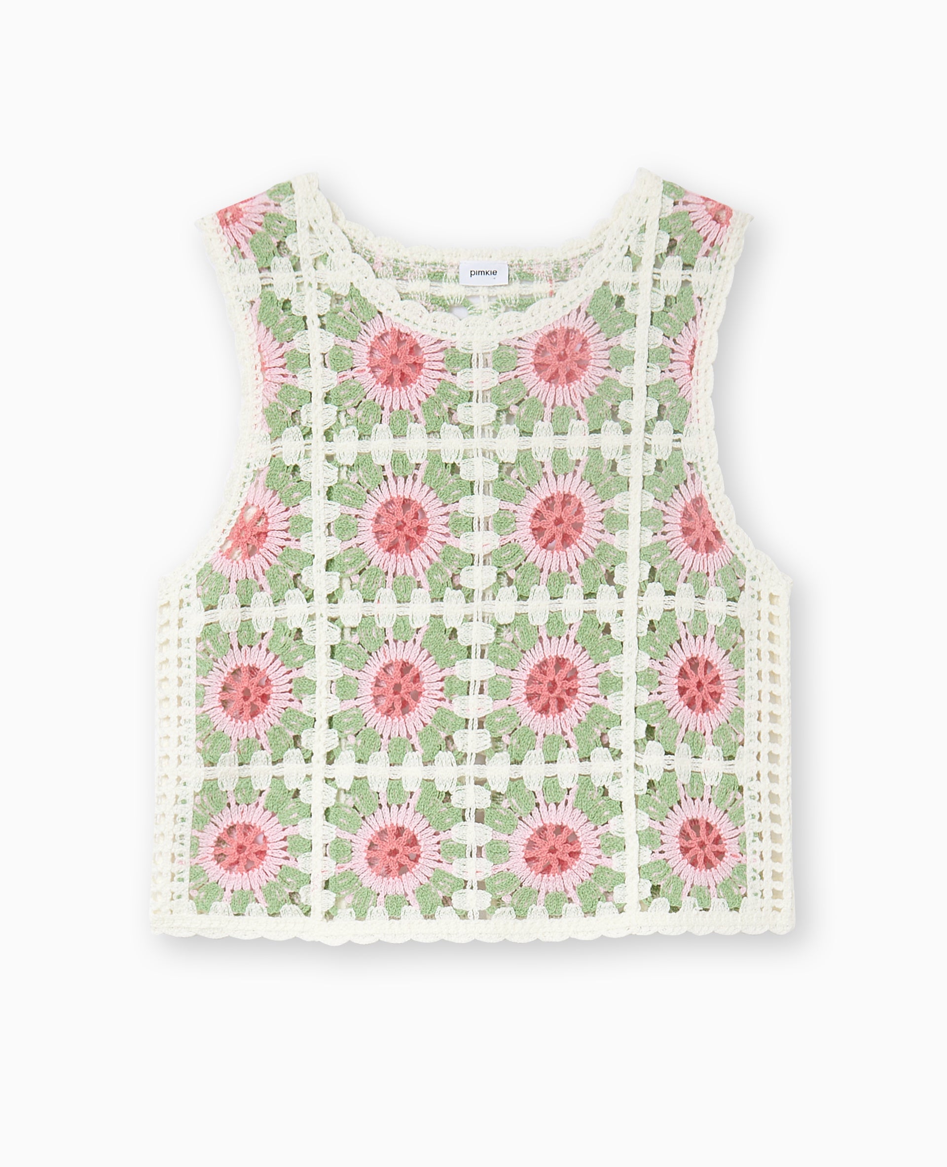 Top en maille crochet effet granny square