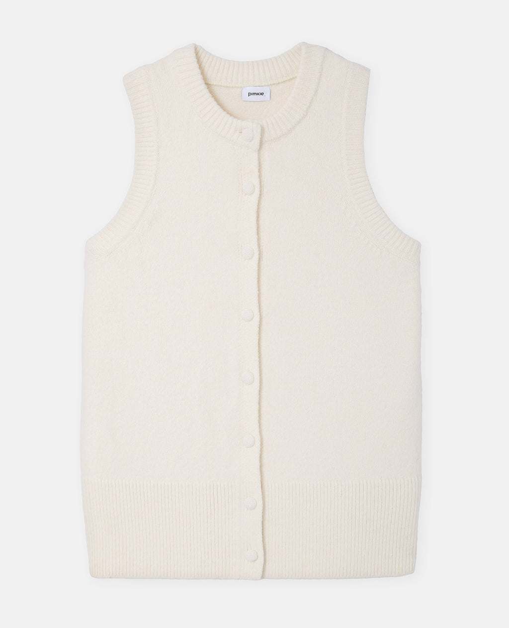 Gilet sans manches avec boutons recouverts
