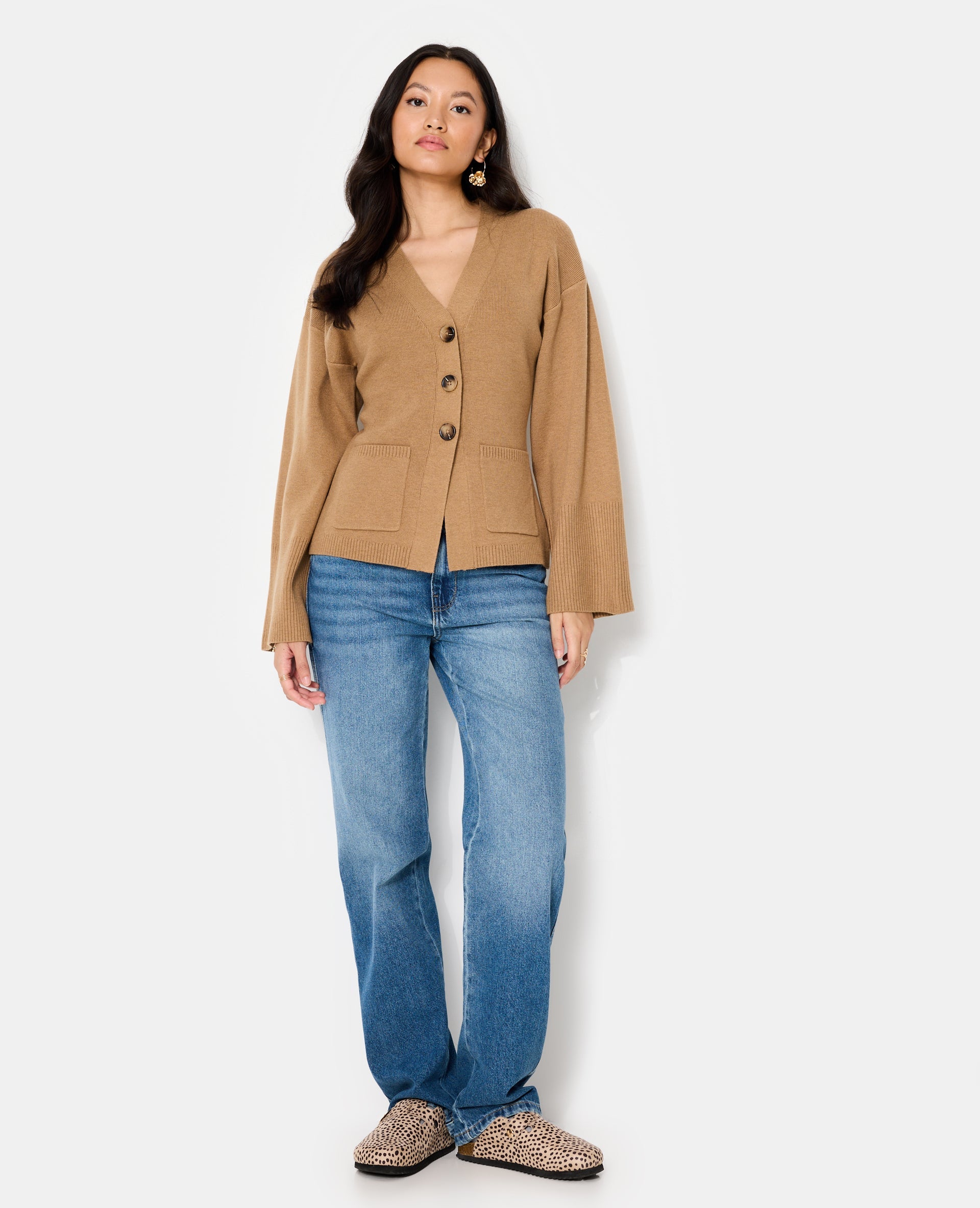 Gilet long et cintré avec poches