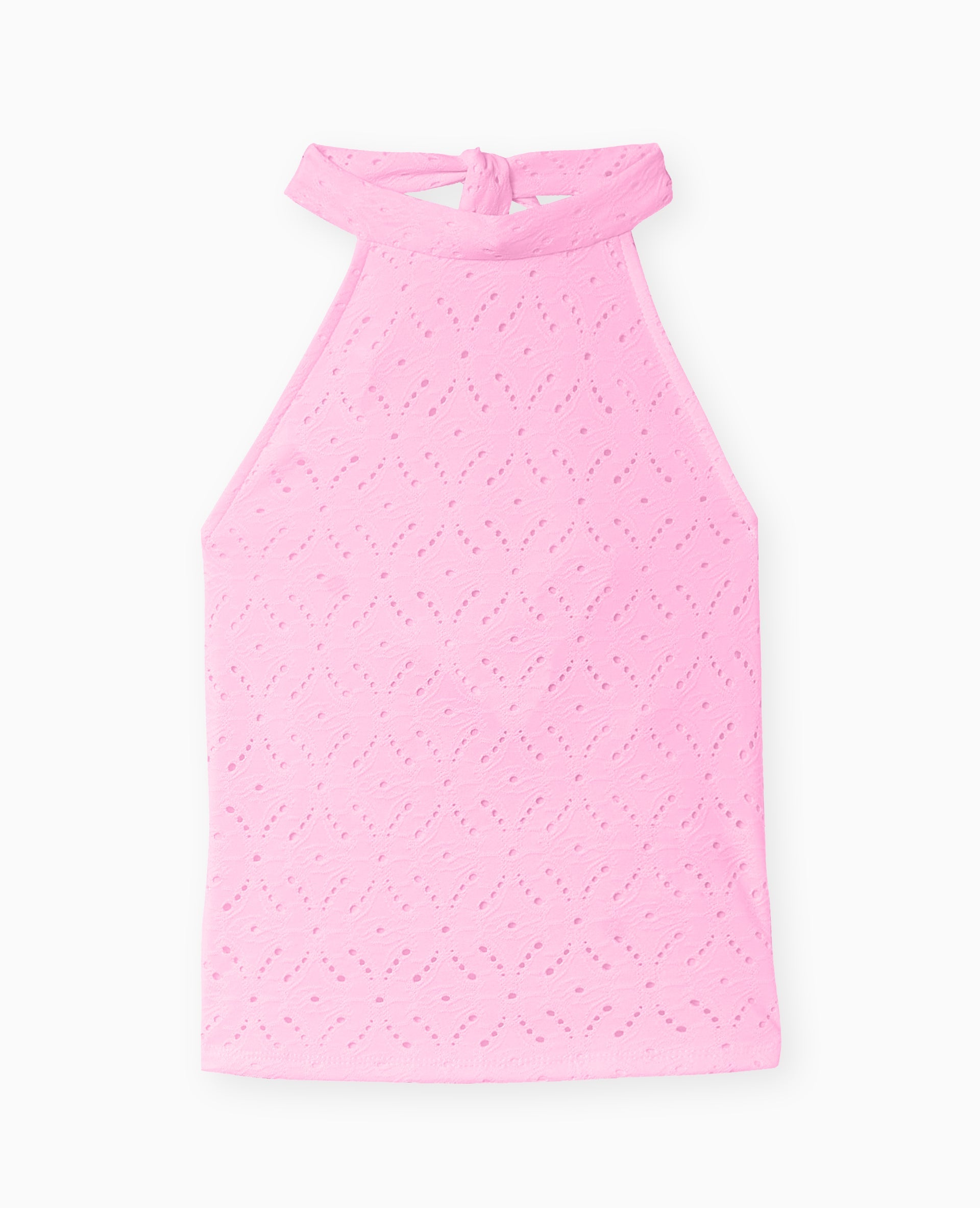 Top dos-nu effet broderie anglaise