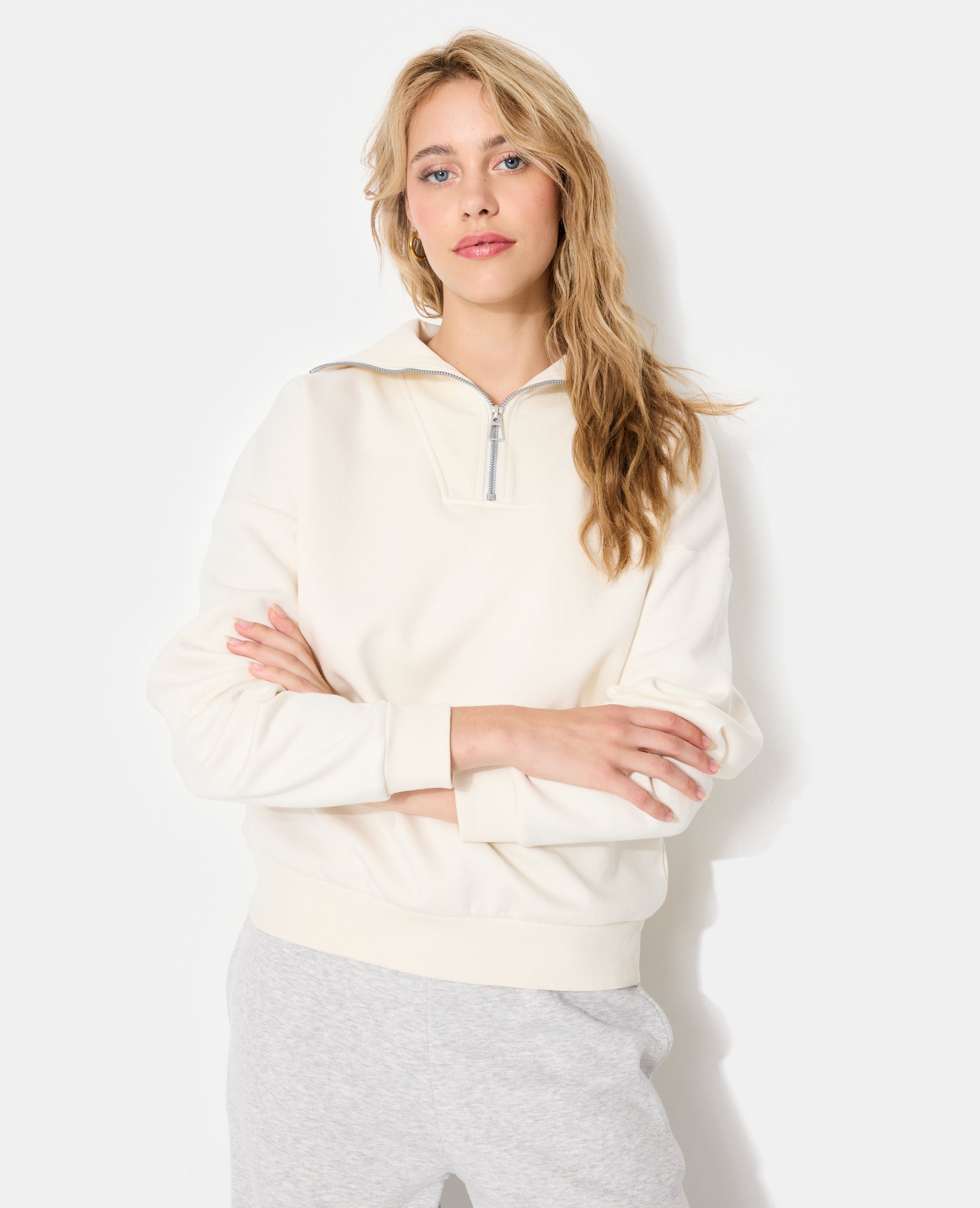 Sweat oversize col camionneur