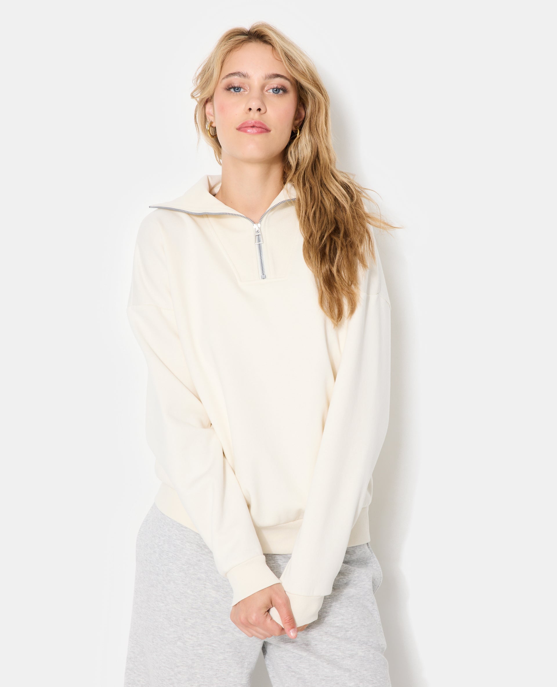 Sweat oversize col camionneur