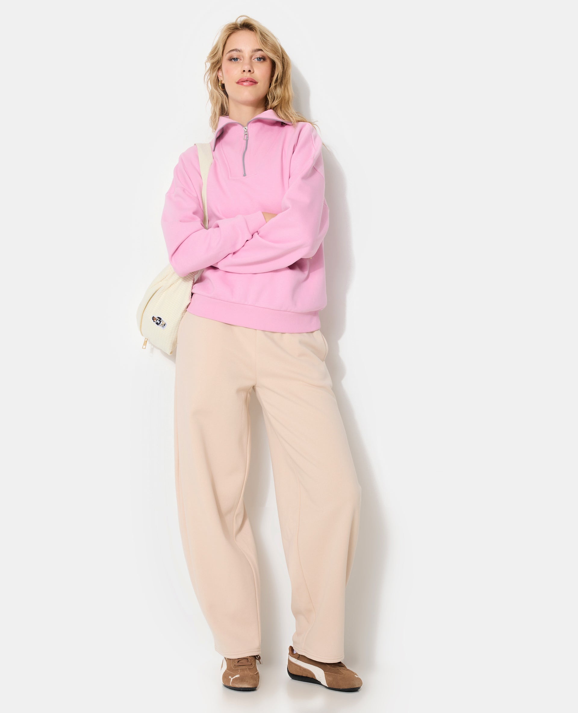 Sweat oversize col camionneur