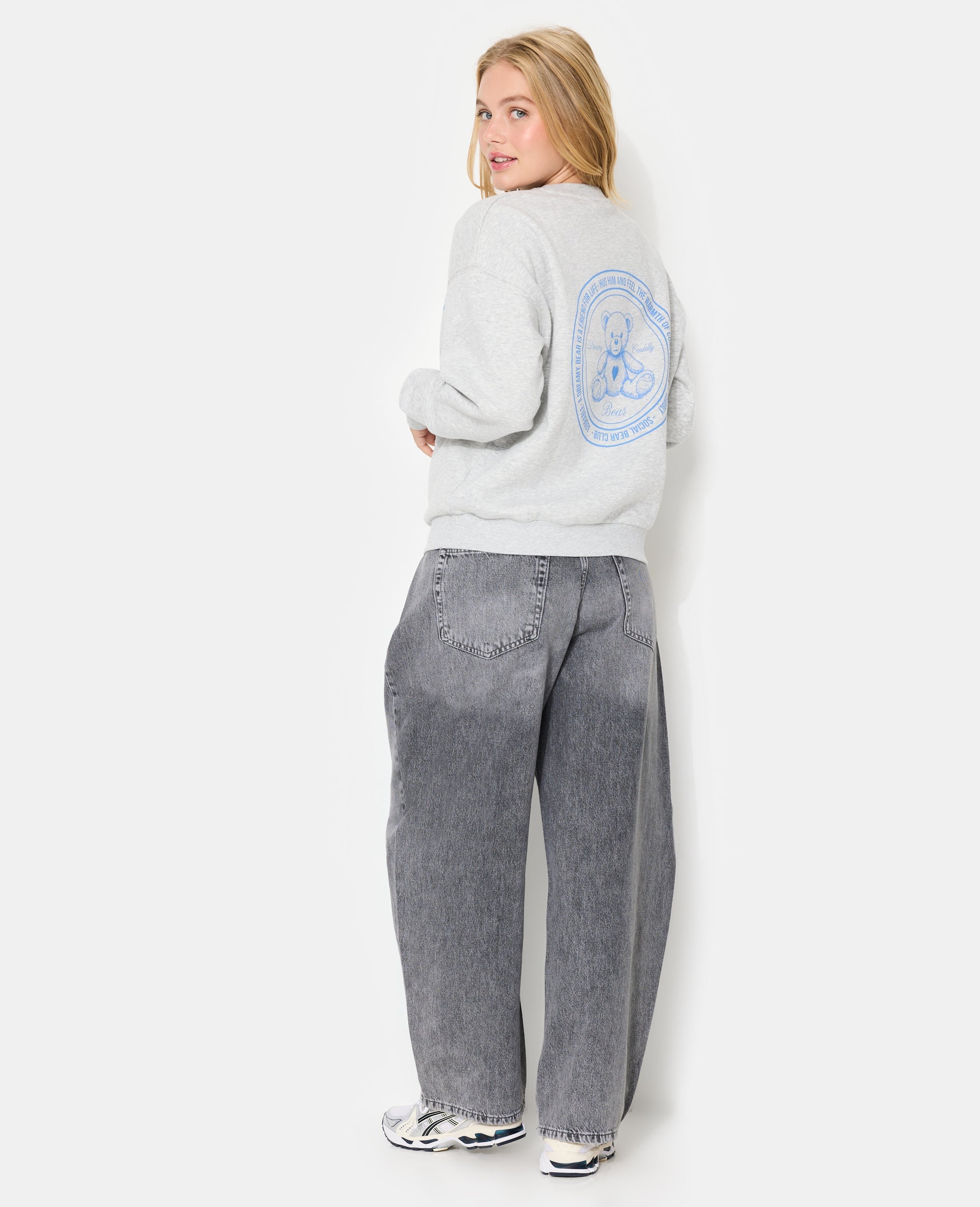 Sweat molleton oversize avec print devant et dos